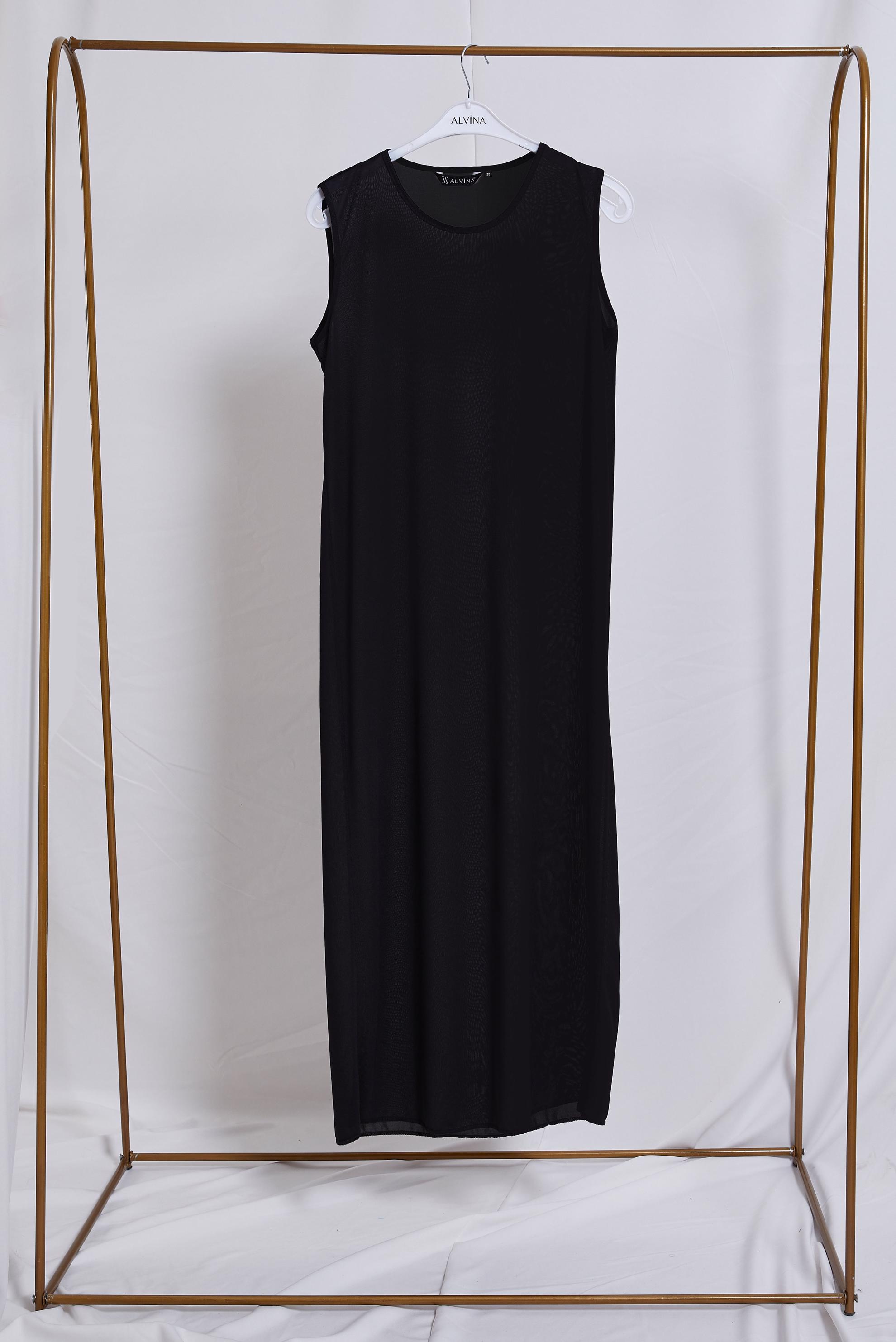 Hijab clothing BLACK SLEEVELESS DRESS LINE 44625