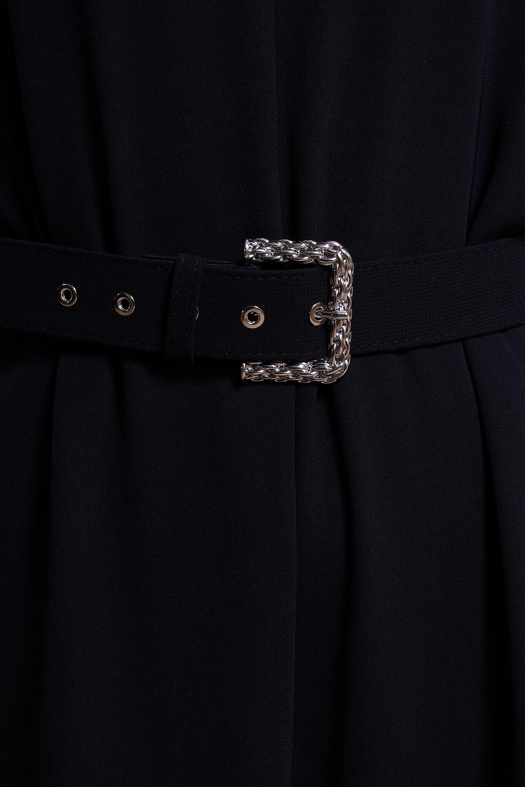 Tesettür giyim SİYAH KEMERLİ GENİŞ PAÇA TULUM 44651