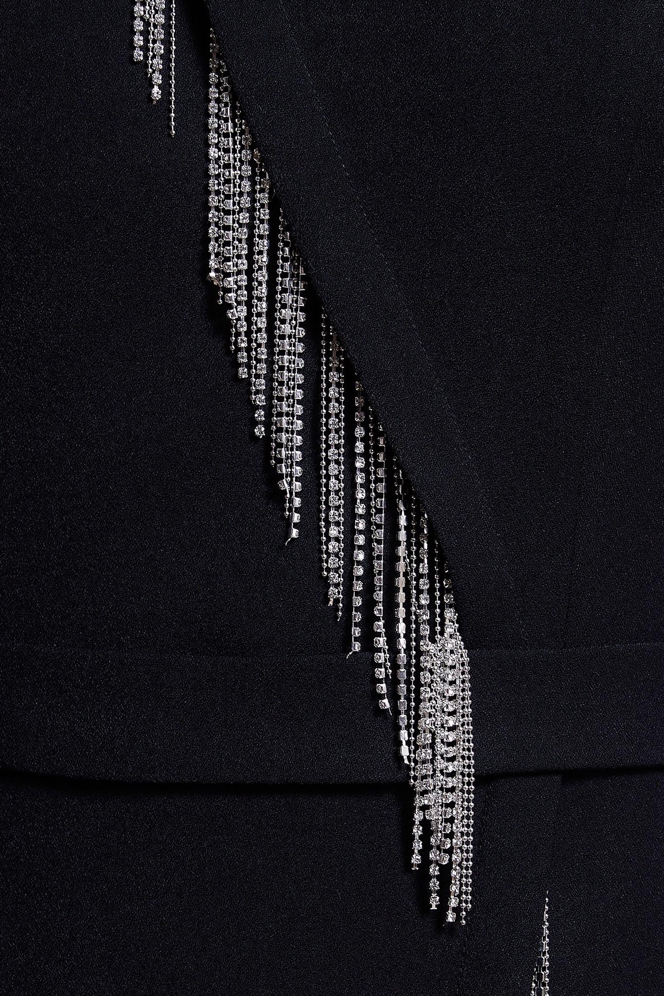 Tesettür giyim SİYAH TAŞ DETAYLI KREP TESETTÜR ELBİSE 44652