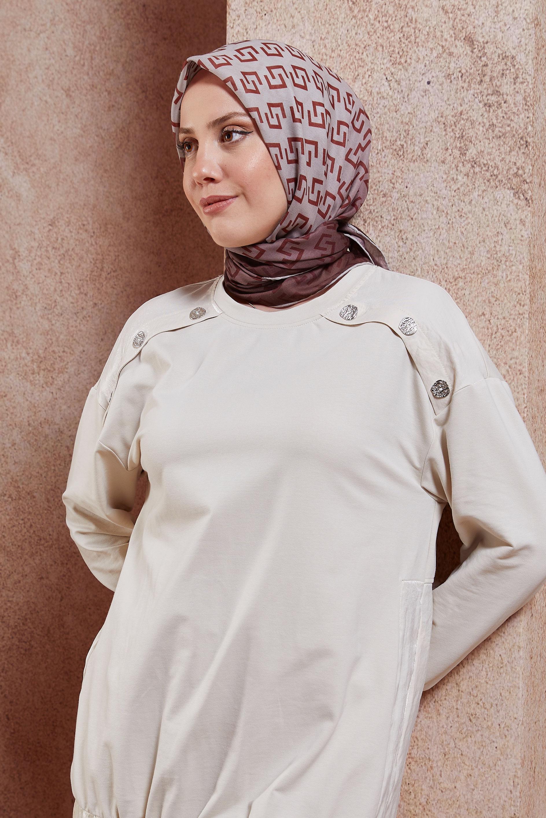 Tesettür giyim BORDO ALVİNA EŞARP 1188