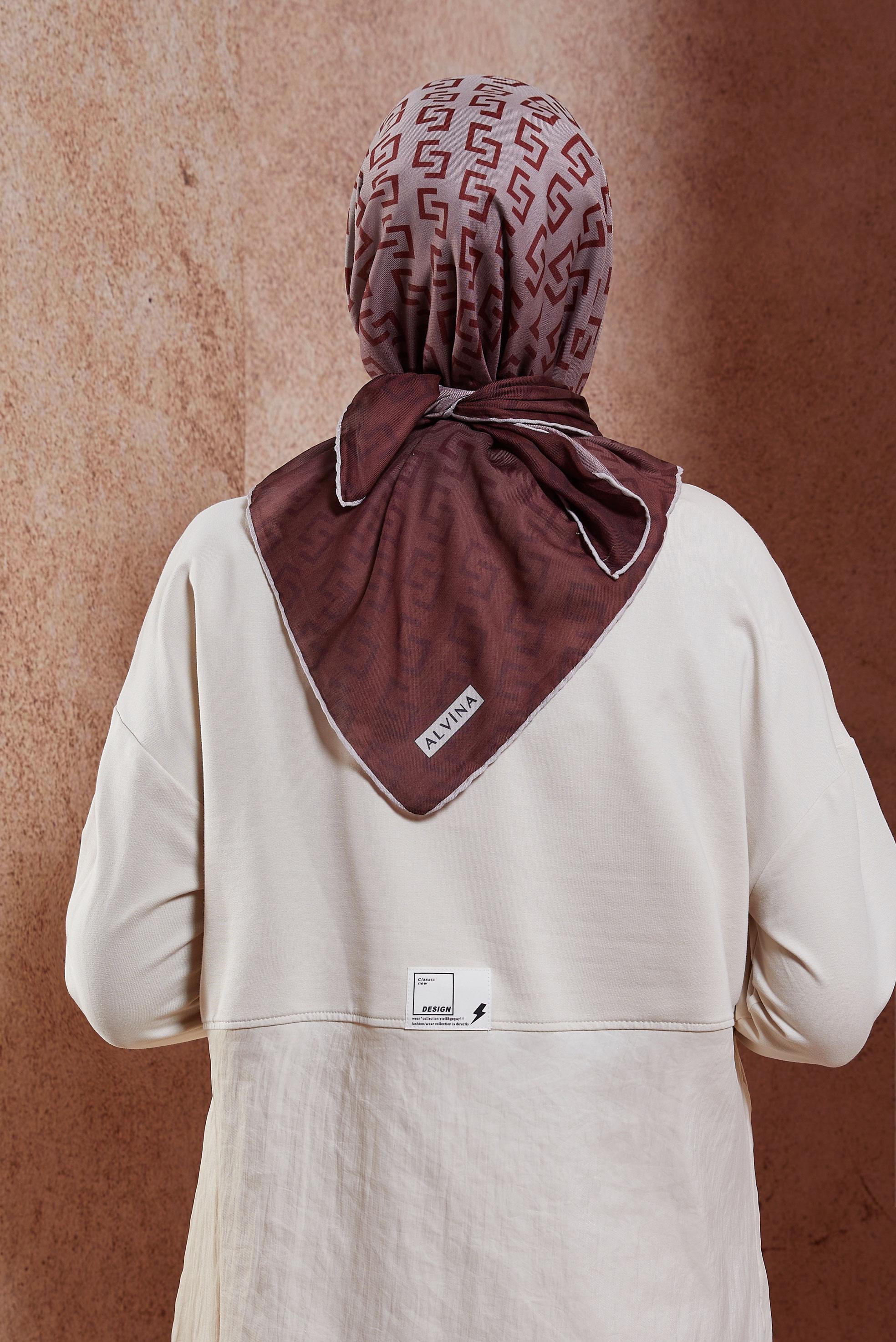 Tesettür giyim BORDO ALVİNA EŞARP 1188