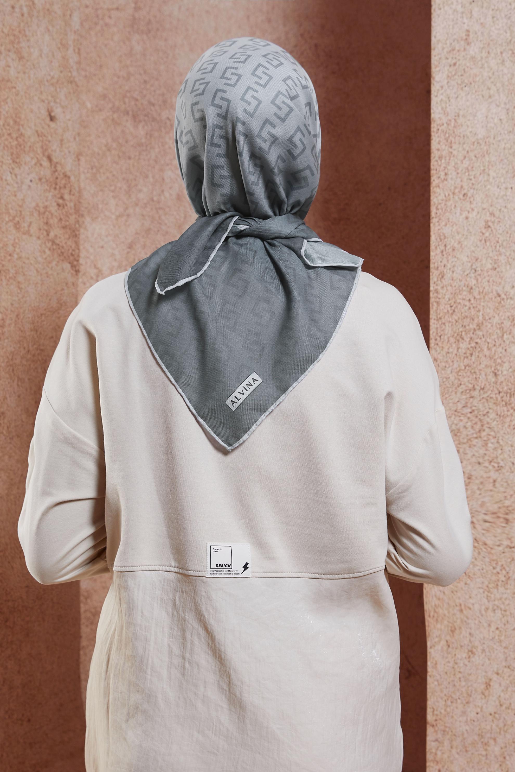 Tesettür giyim GÜMÜŞ ALVİNA EŞARP 1188