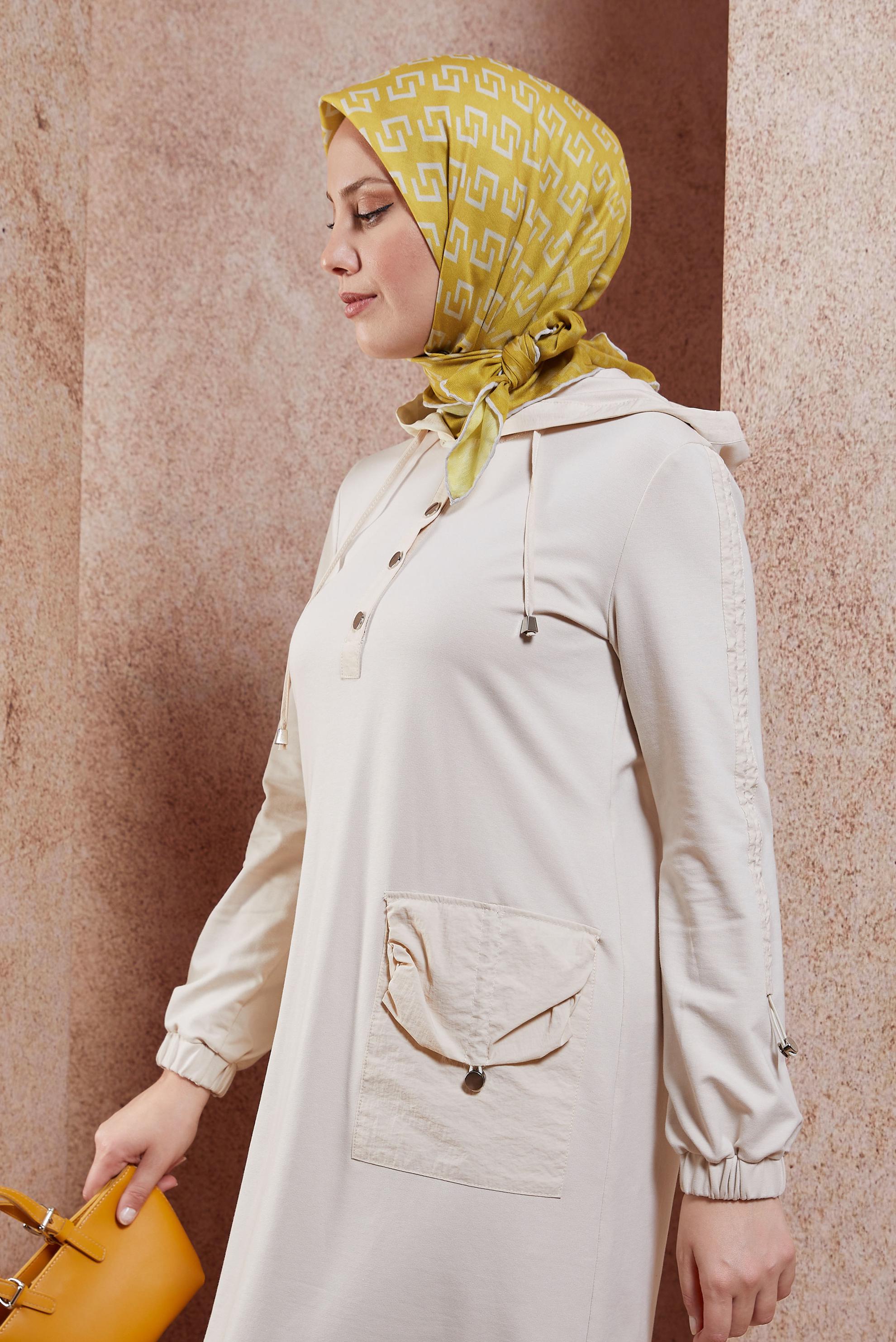 Tesettür giyim SARI ALVİNA EŞARP 1188