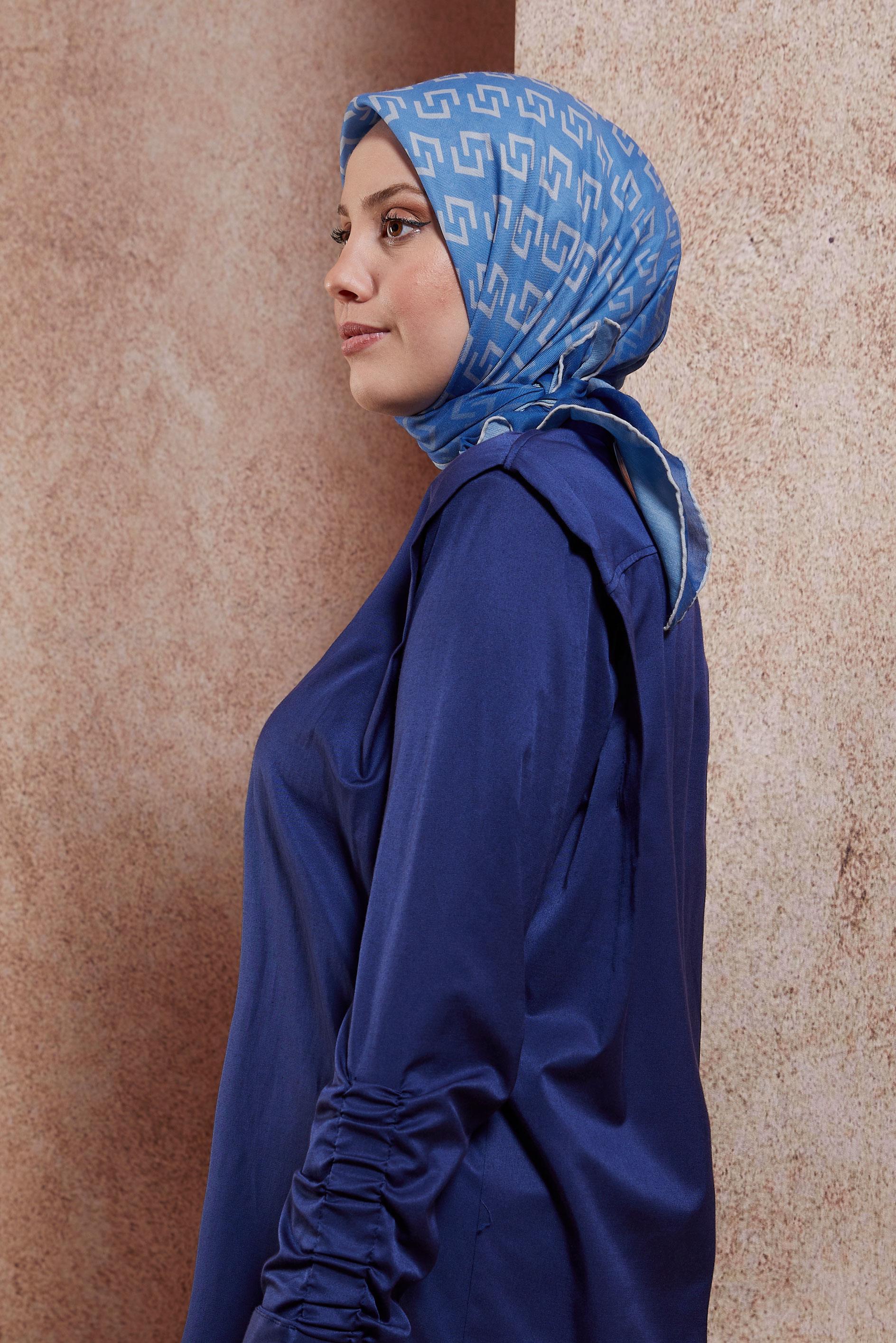 Tesettür giyim LACİVERT ALVİNA EŞARP 1188