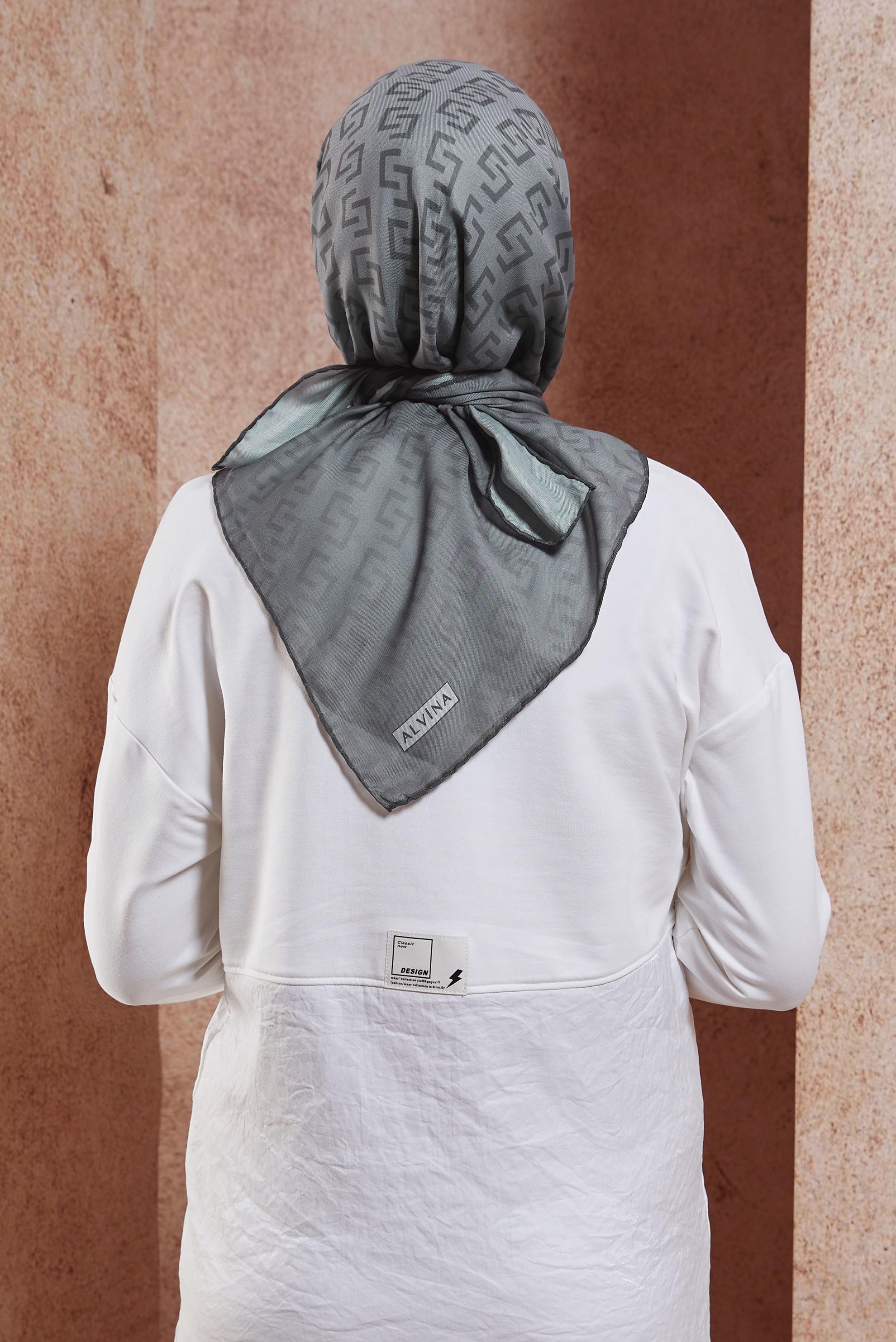 Tesettür giyim VİZON ALVİNA EŞARP 1188