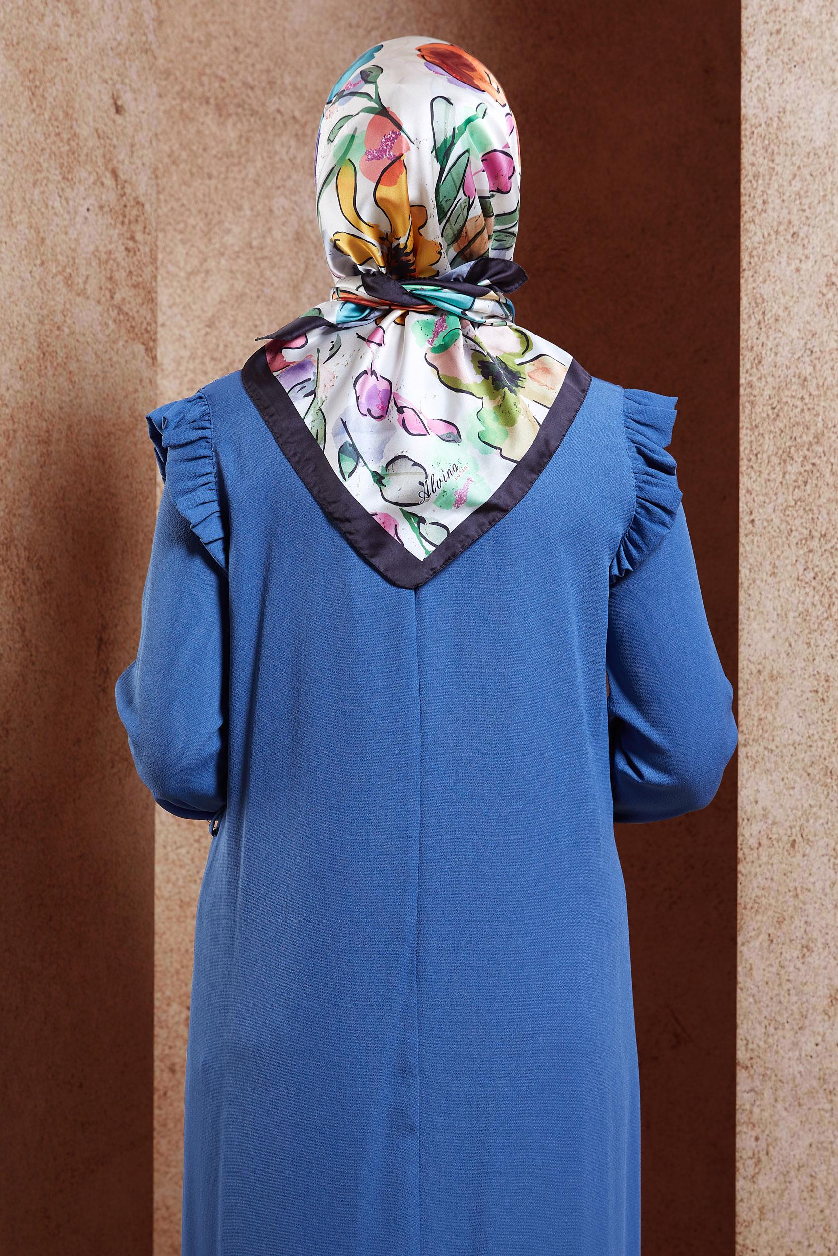 Tesettür giyim SİYAH ALVİNA DİJİTAL EŞARP 3223