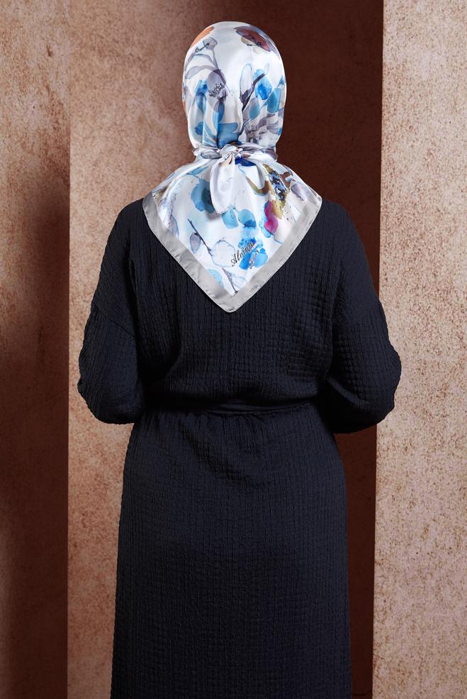 Tesettür giyim GÜMÜŞ ALVİNA DİJİTAL EŞARP 3223 - ALVİNA