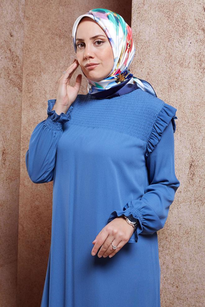 Tesettür giyim LACİVERT ALVİNA DİJİTAL EŞARP 3223 - ALVİNA