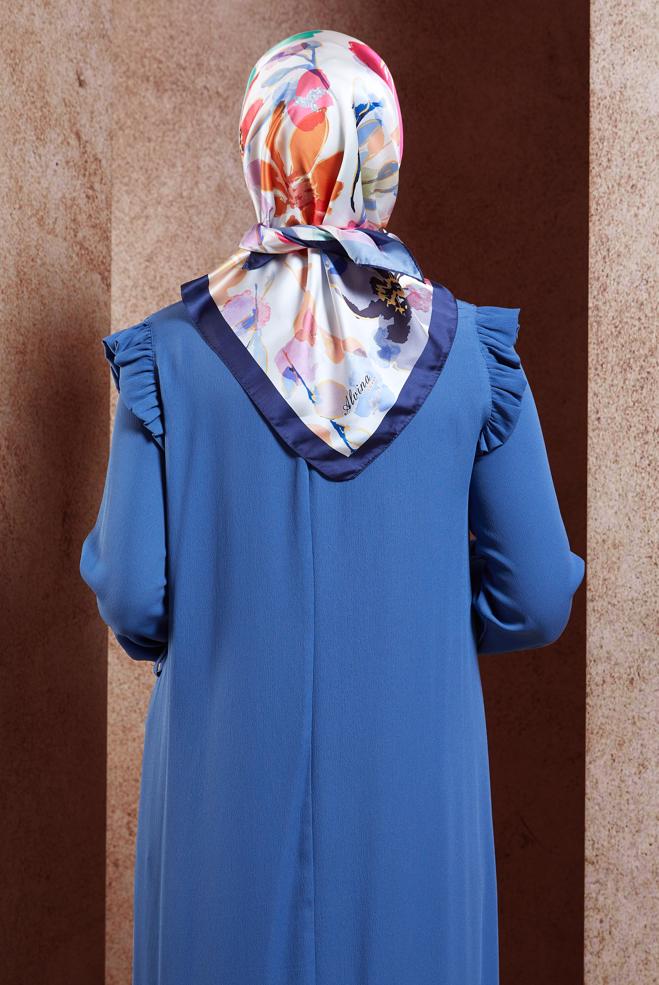 Tesettür giyim LACİVERT ALVİNA DİJİTAL EŞARP 3223 - ALVİNA