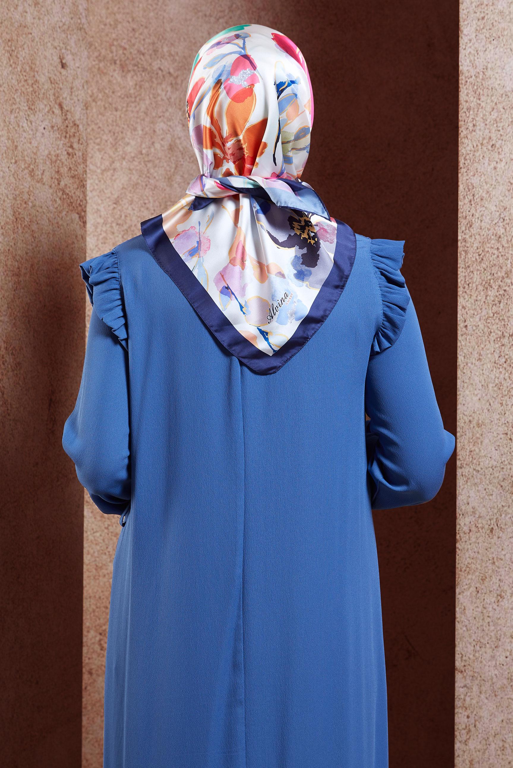 Vêtements hijab BLEU MARINE ÉCHARPE À MOTIFS ALVINA 3223