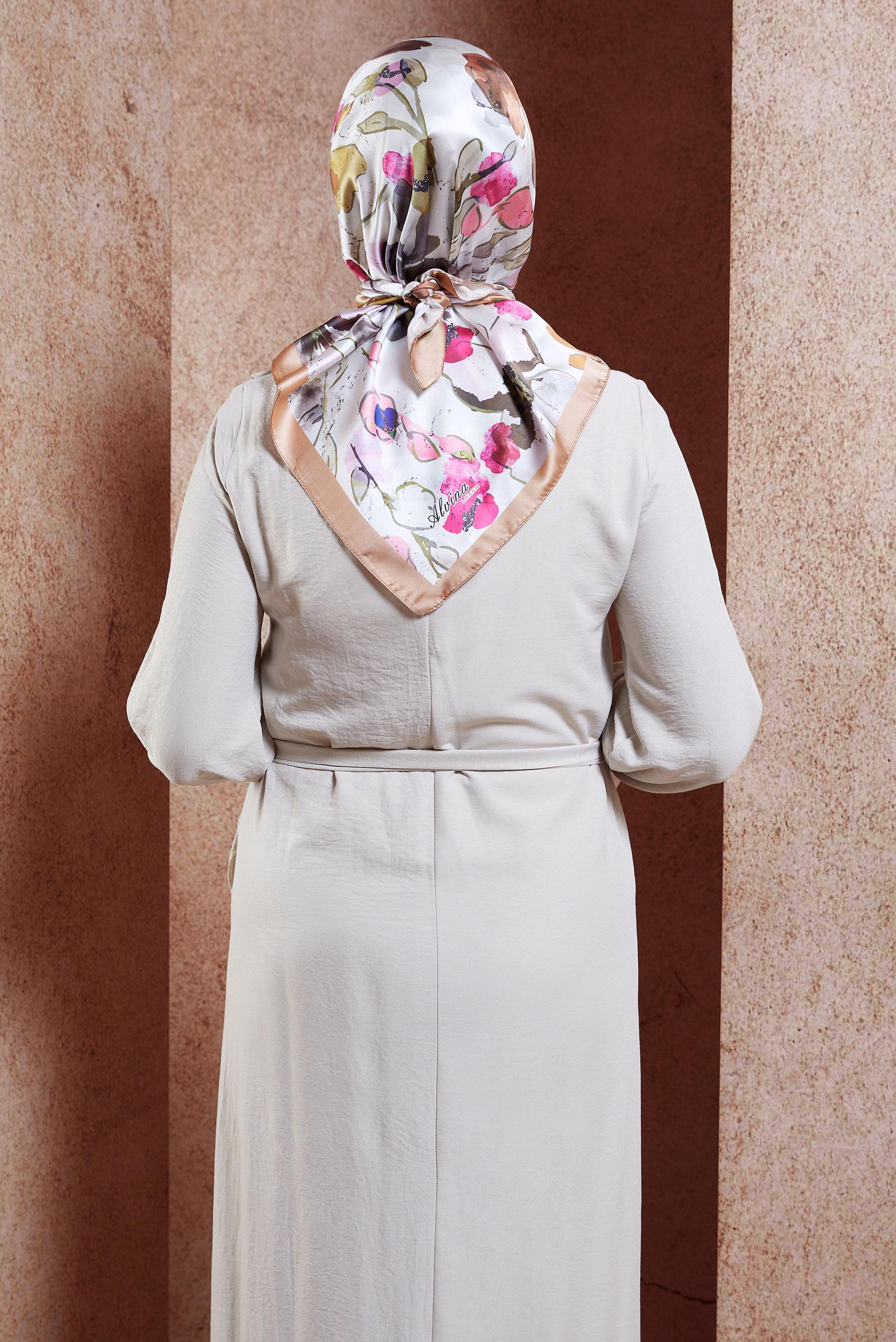 Hijab clothing BROWN ALVINA PATTERNED SCARF 3223