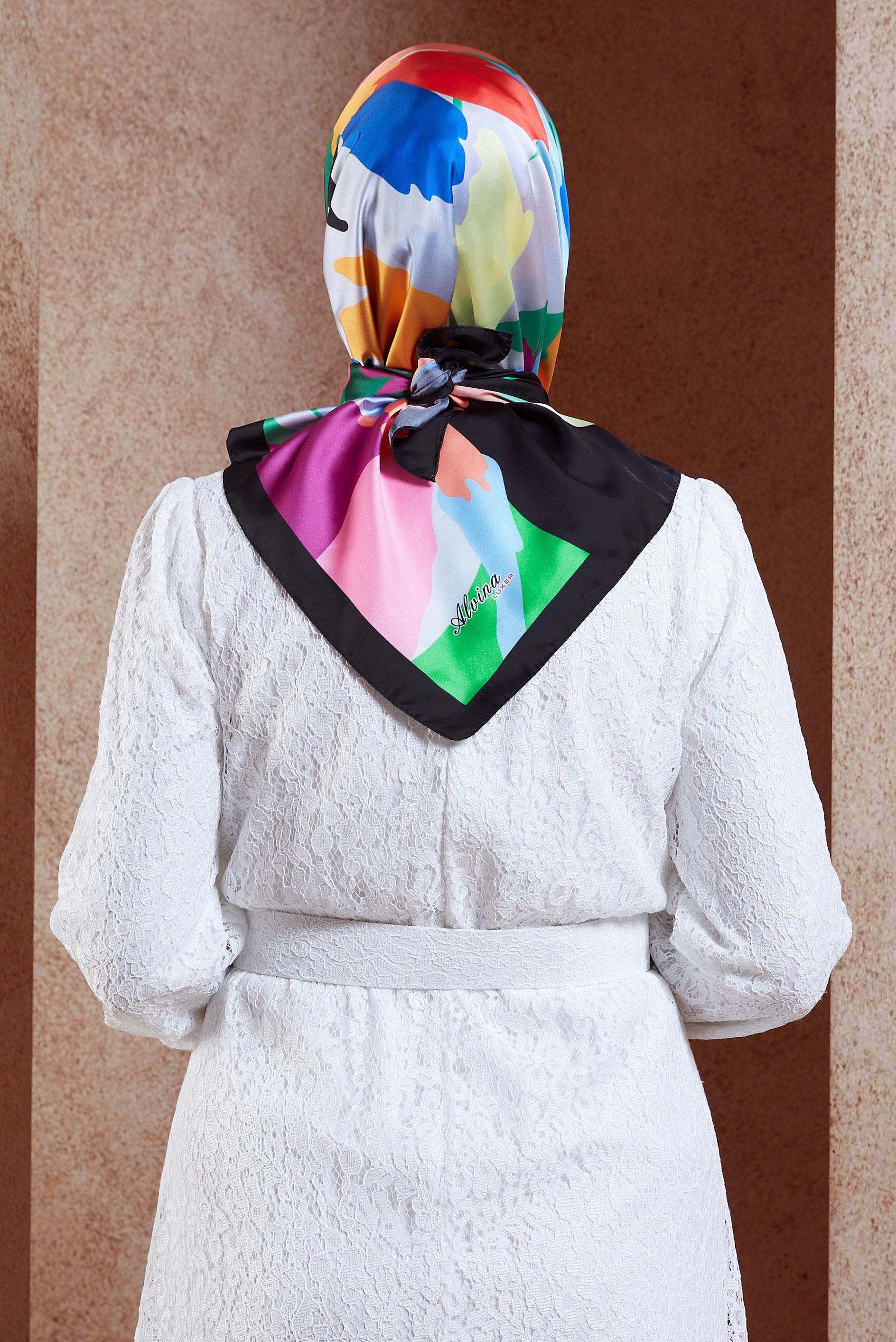 Tesettür giyim SİYAH ALVİNA DİJİTAL EŞARP 3288