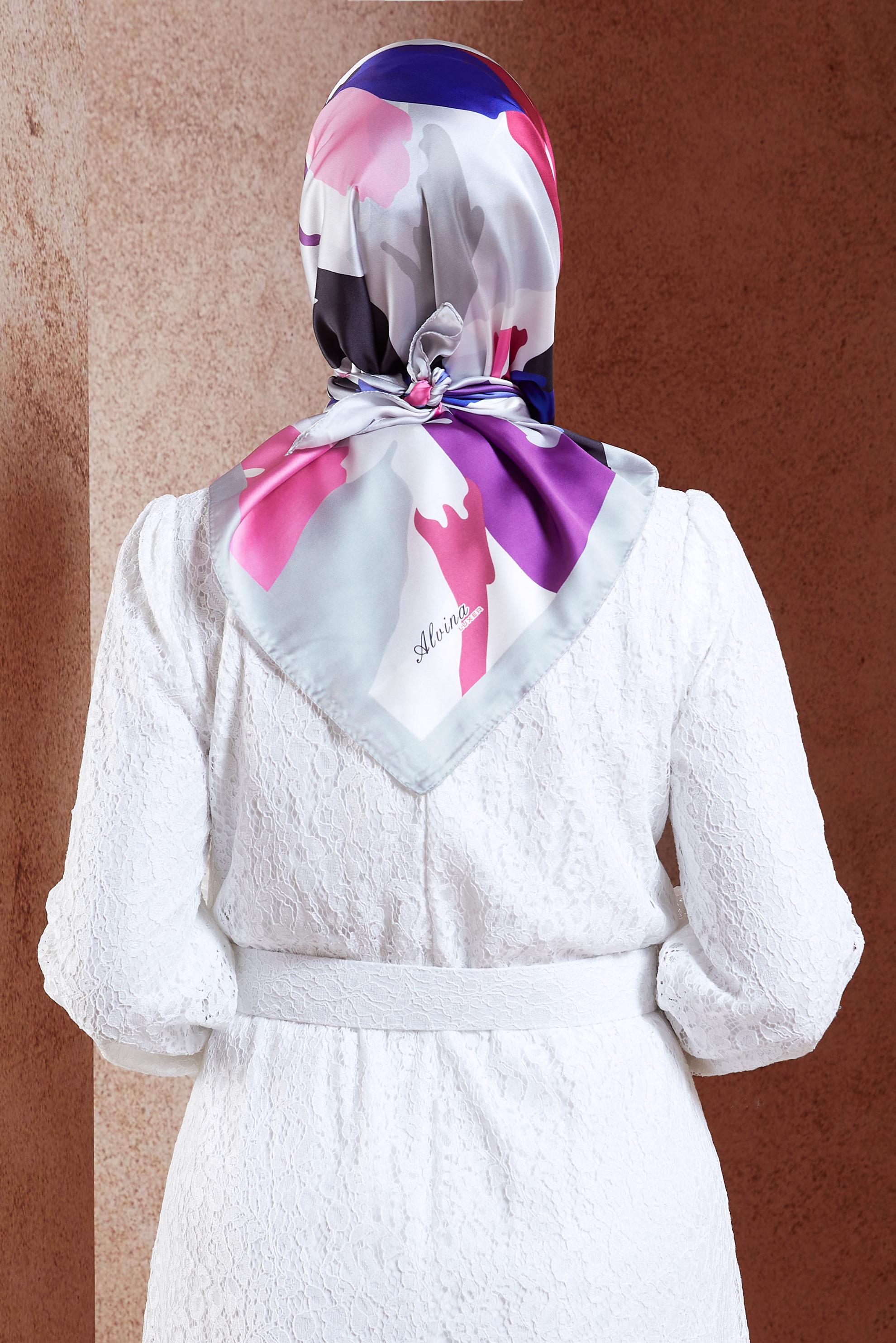 Vêtements hijab ARGENT ÉCHARPE À MOTIF ALVINA 3288