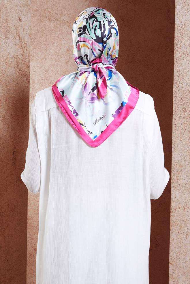 Tesettür giyim FUŞYA ALVİNA DİJİTAL EŞARP 3313 - ALVİNA