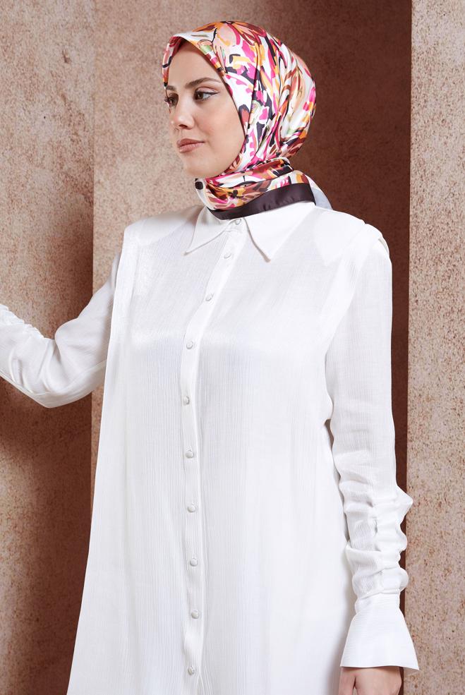 Tesettür giyim KAHVE ALVİNA DİJİTAL EŞARP 3313 - ALVİNA