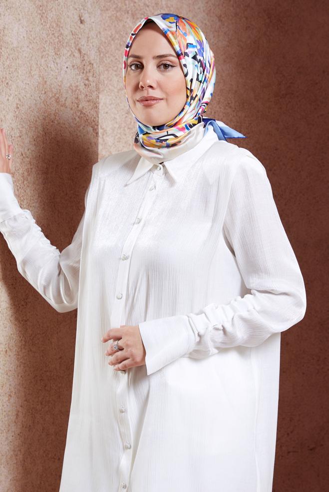 Tesettür giyim LACİVERT ALVİNA DİJİTAL EŞARP 3313 - ALVİNA