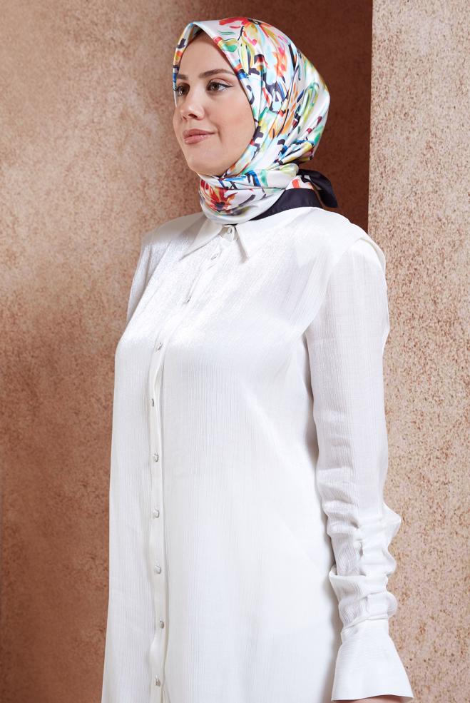 Tesettür giyim SİYAH ALVİNA DİJİTAL EŞARP 3313 - ALVİNA