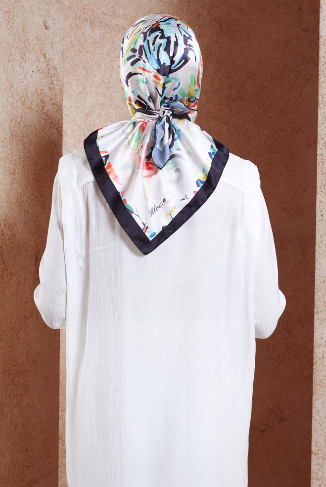 Tesettür giyim SİYAH ALVİNA DİJİTAL EŞARP 3313 - ALVİNA