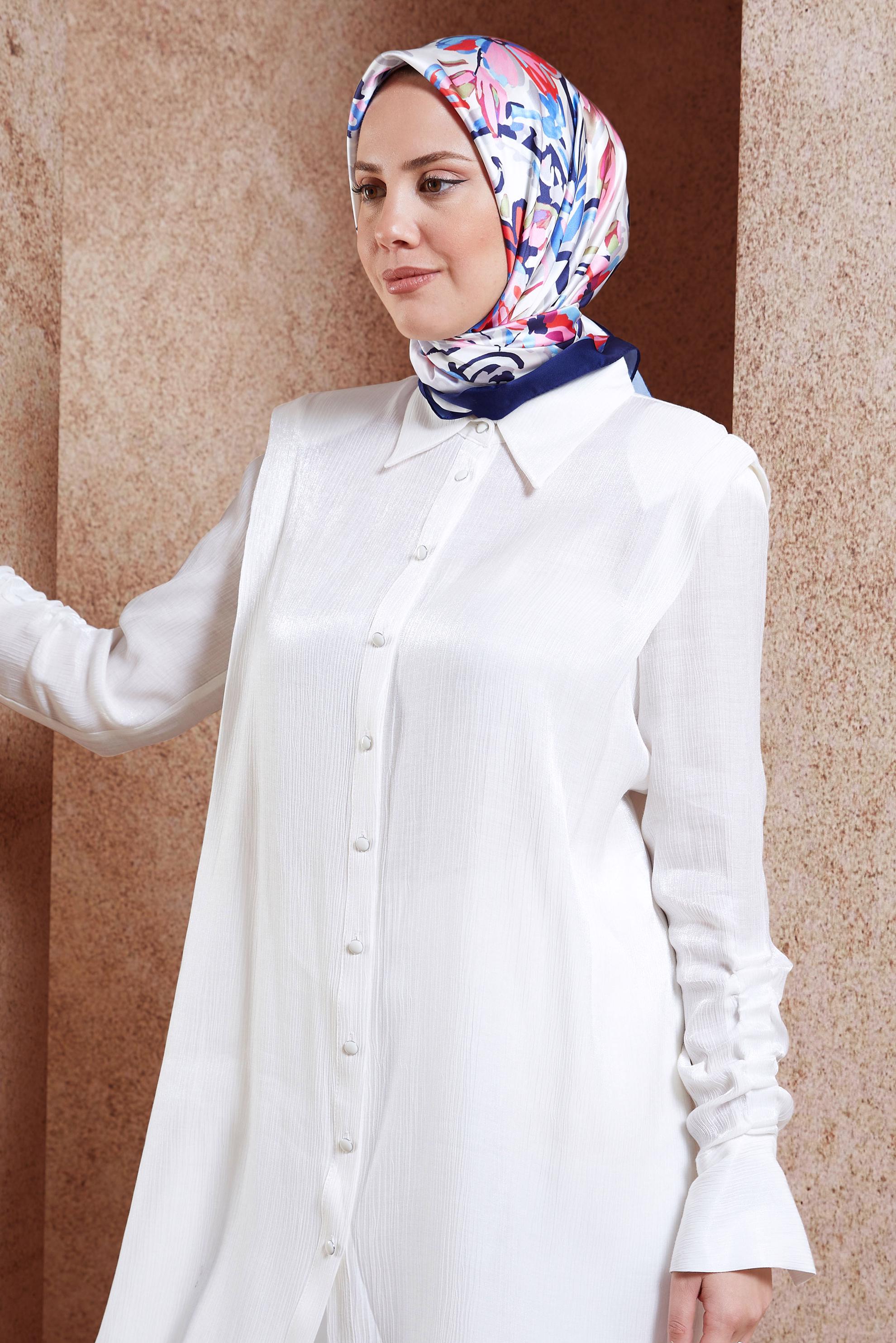 Vêtements hijab BLEU MARINE ÉCHARPE À MOTIFS ALVINA 3313