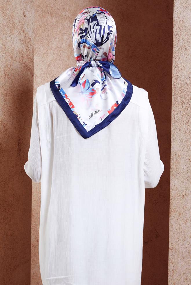 Tesettür giyim LACİVERT ALVİNA DİJİTAL EŞARP 3313 - ALVİNA