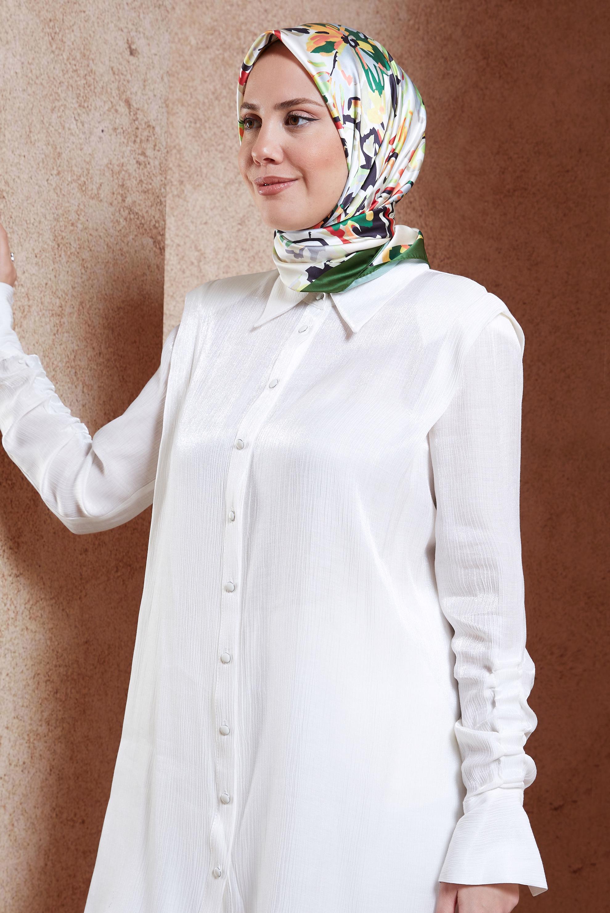 Hijab clothing GREEN ALVINA PATTERNED SCARF 3313