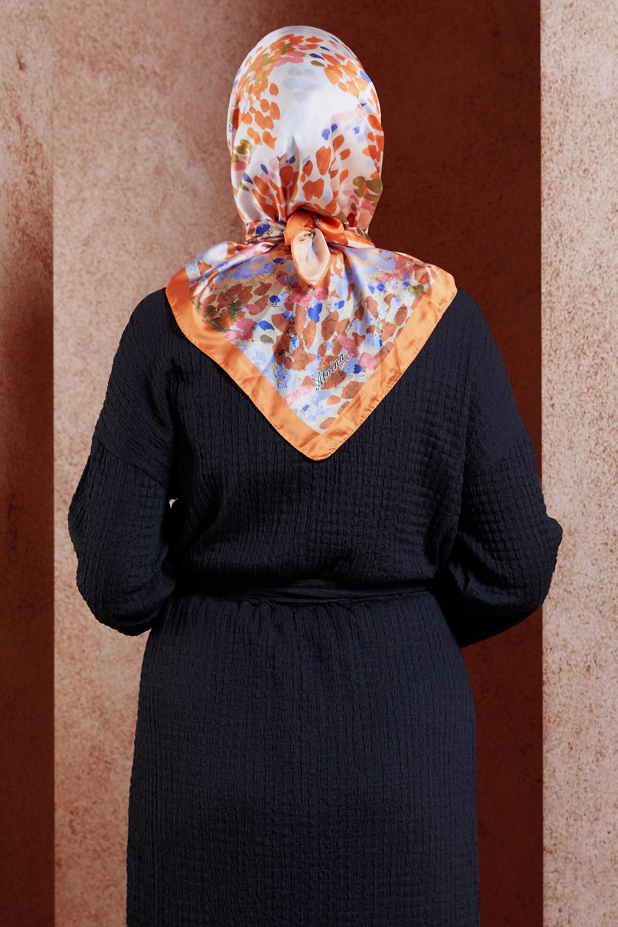 Vêtements hijab ORANGE ÉCHARPE À MOTIFS ALVINA 3316