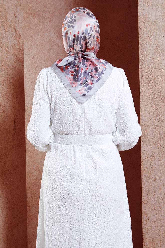 Tesettür giyim GÜMÜŞ ALVİNA DİJİTAL EŞARP 3316 - ALVİNA