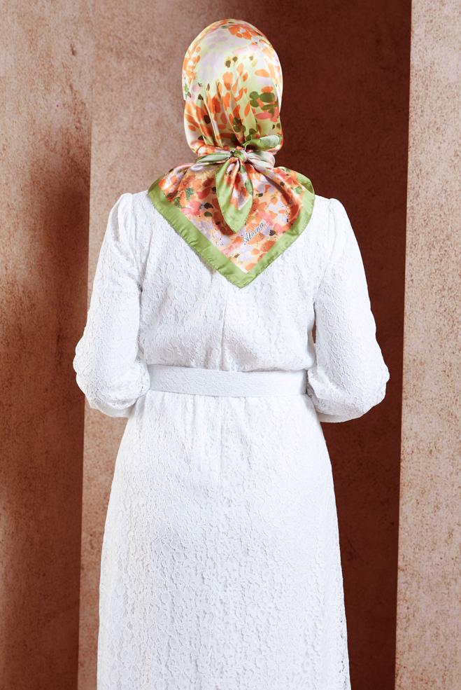 Tesettür giyim HAKİ ALVİNA DİJİTAL EŞARP 3316 - ALVİNA