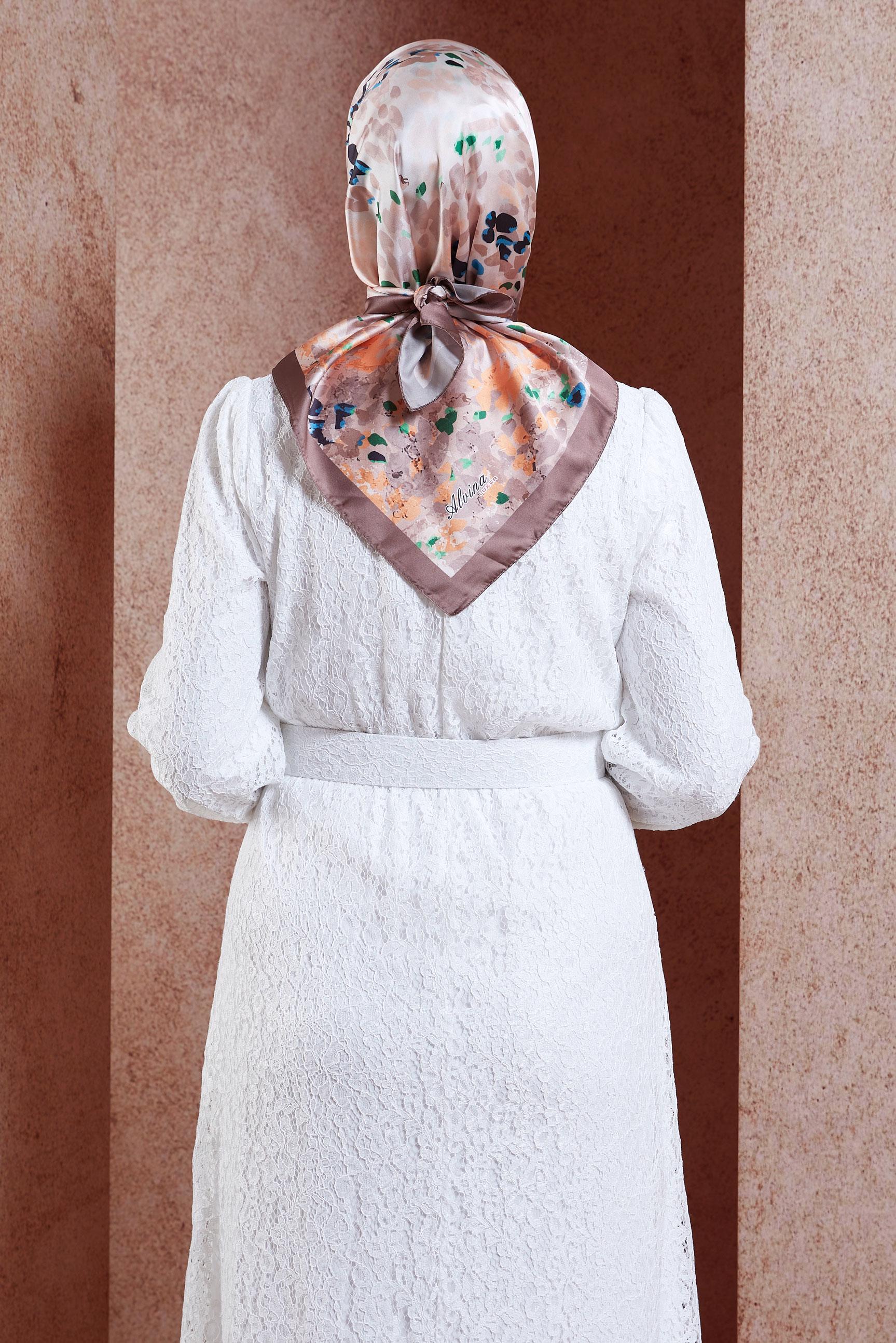 Vêtements hijab BRUN ÉCHARPE À MOTIFS ALVINA 3316