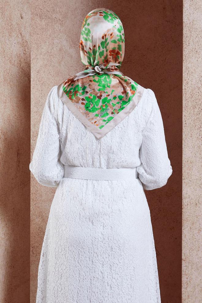 Tesettür giyim VİZON ALVİNA DİJİTAL EŞARP 3316 - ALVİNA