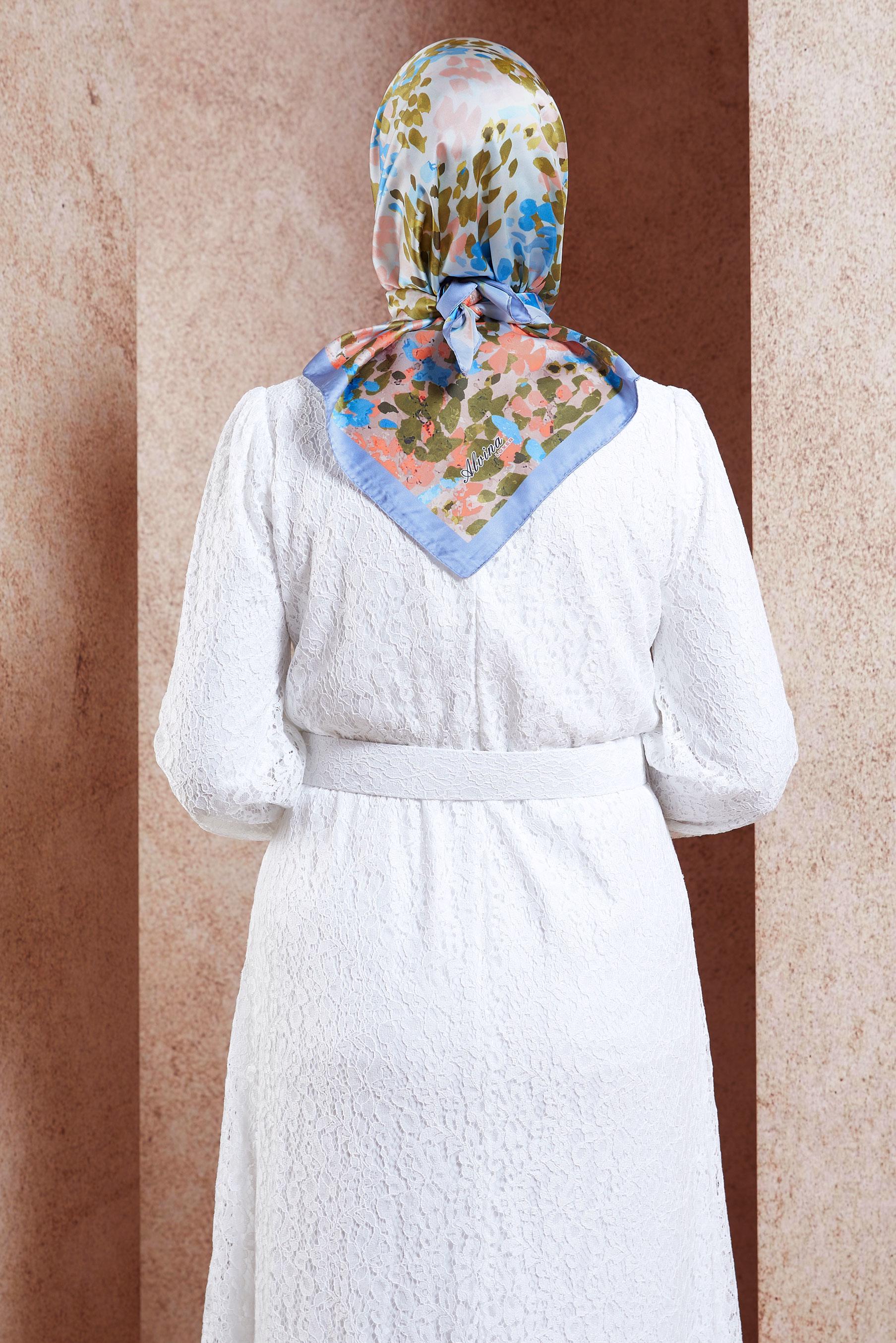 Vêtements hijab BLEU MARINE ÉCHARPE À MOTIFS ALVINA 3316