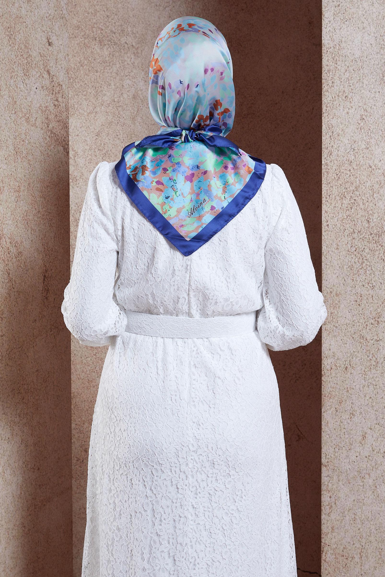 Vêtements hijab BLEU MARINE ÉCHARPE À MOTIFS ALVINA 3316