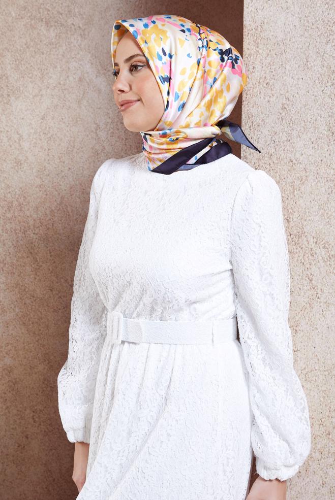 Tesettür giyim SİYAH ALVİNA DİJİTAL EŞARP 3316 - ALVİNA