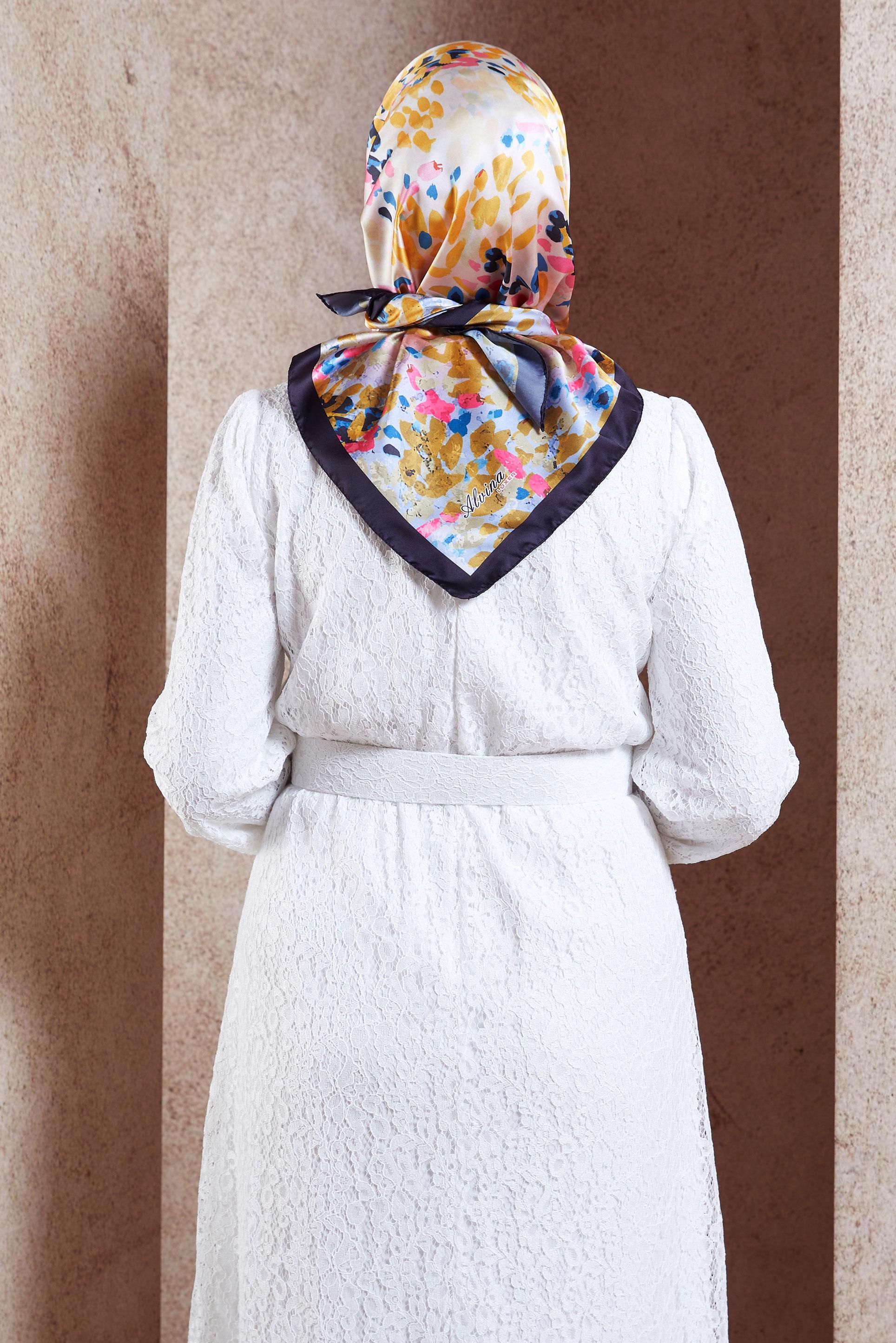 Hijab clothing BLACK ALVINA PATTERNED SCARF 3316