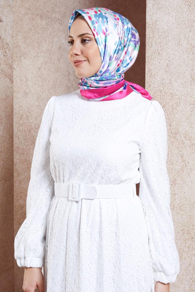 Tesettür giyim BORDO ALVİNA DİJİTAL EŞARP 3316 - ALVİNA