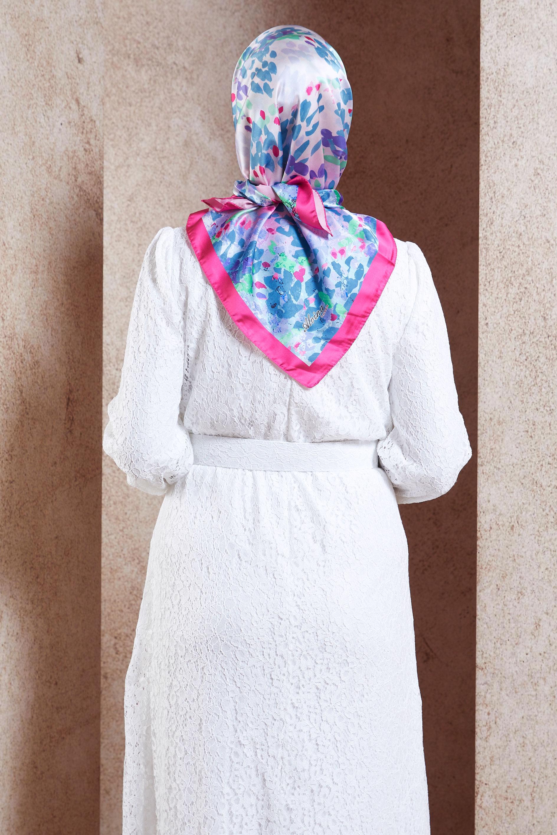 Tesettür giyim BORDO ALVİNA DİJİTAL EŞARP 3316