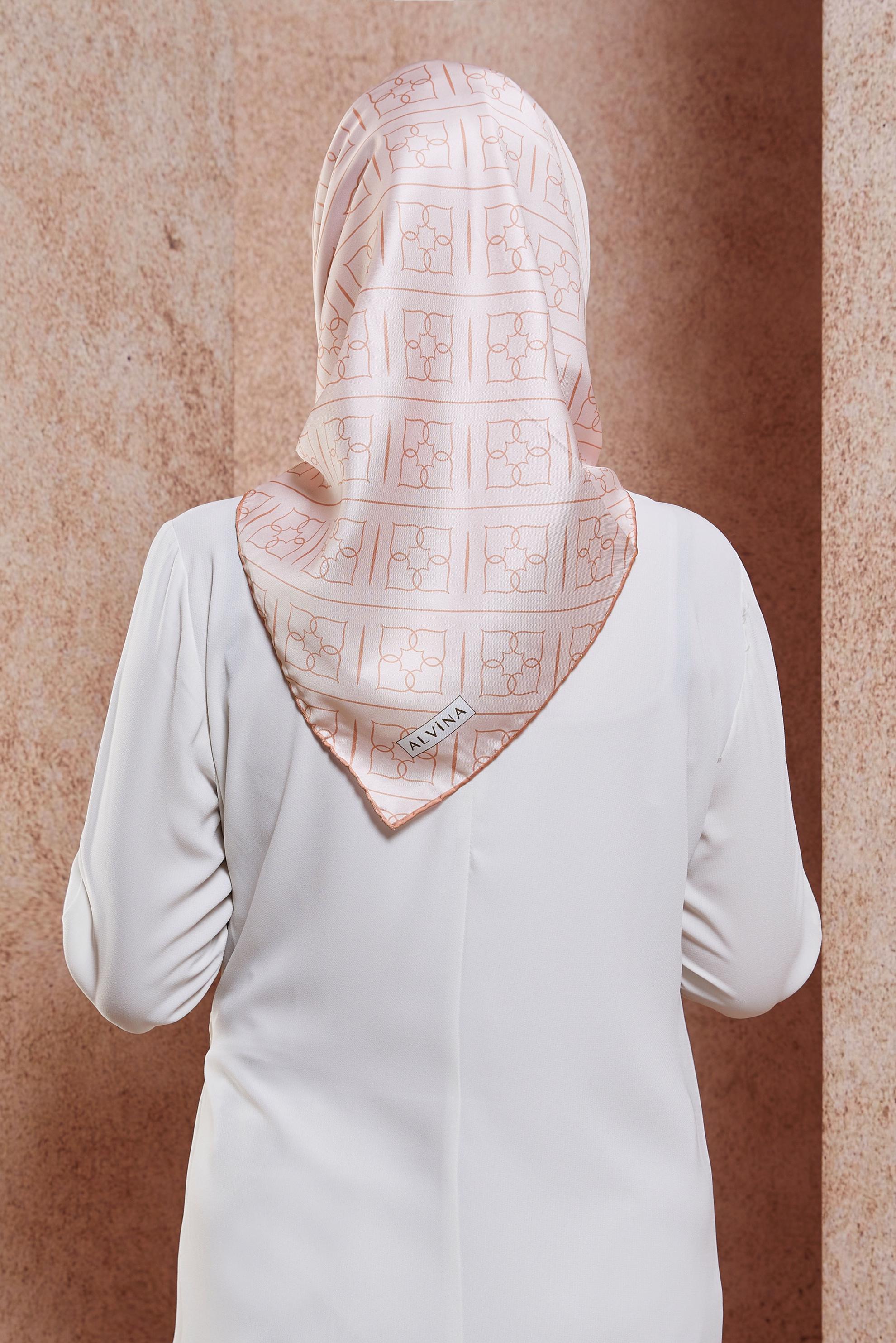 Tesettür giyim PUDRA ALVİNA DİJİTAL EŞARP 6613