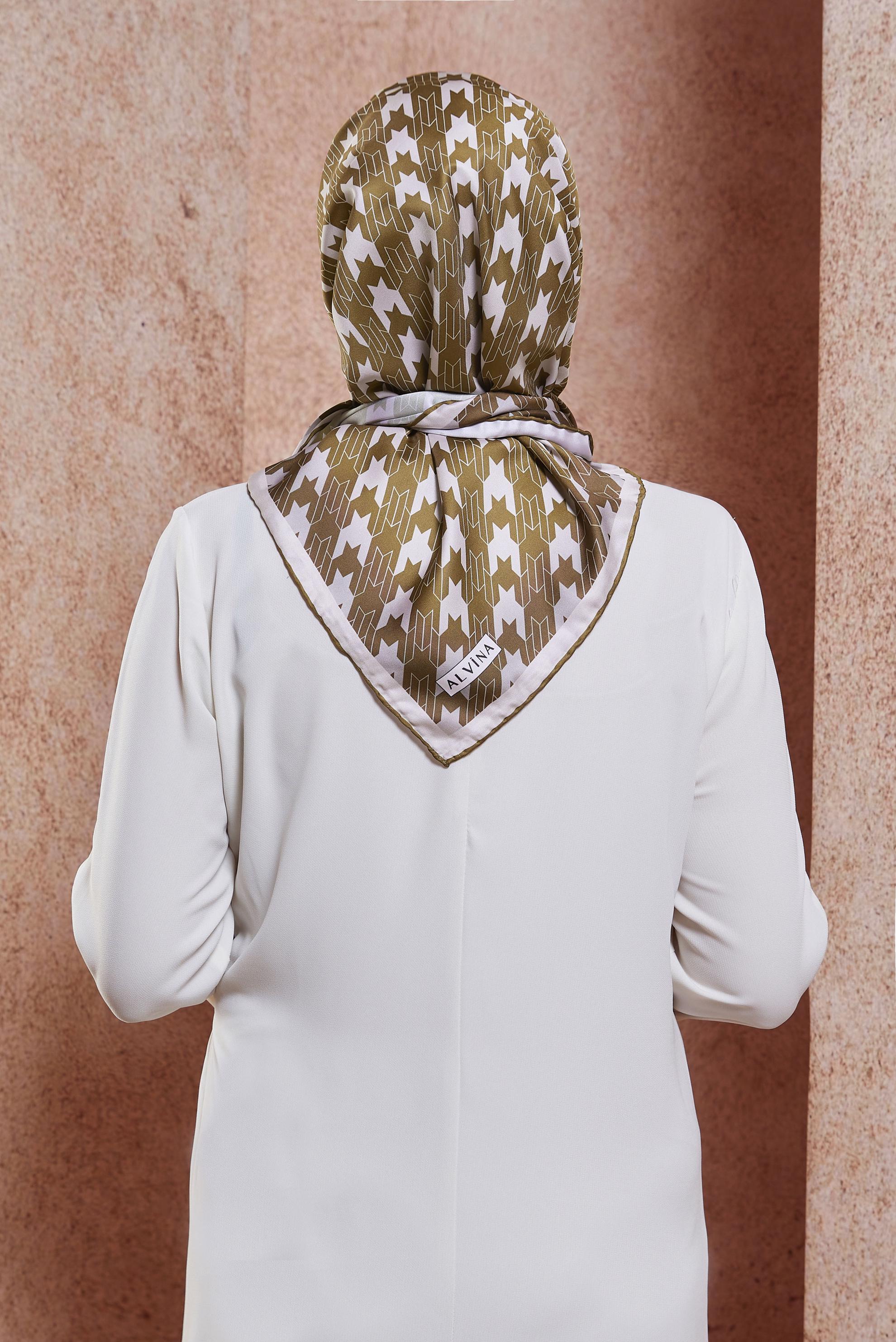 Tesettür giyim BAKIR / BRONZ ALVİNA DİJİTAL EŞARP 6801