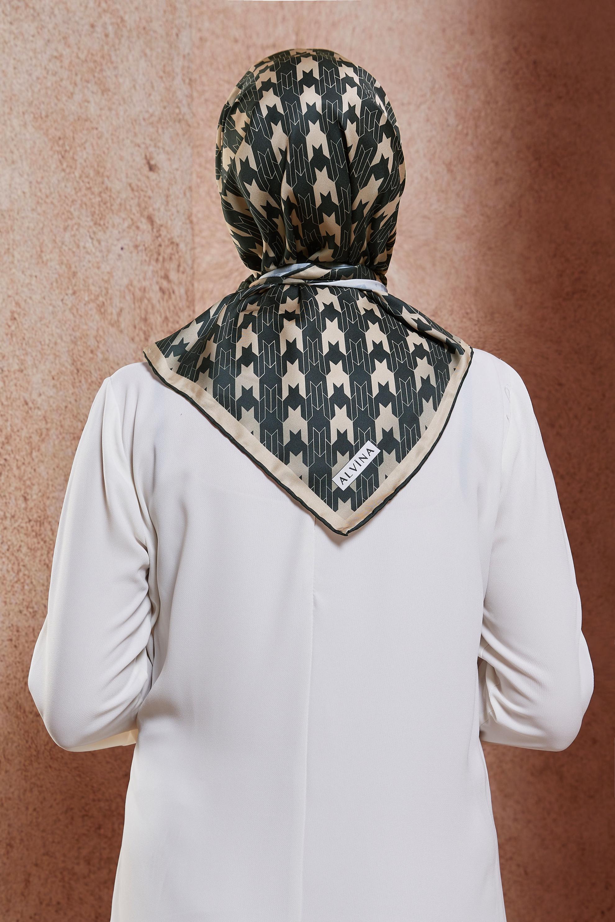 Tesettür giyim SİYAH ALVİNA DİJİTAL EŞARP 6801