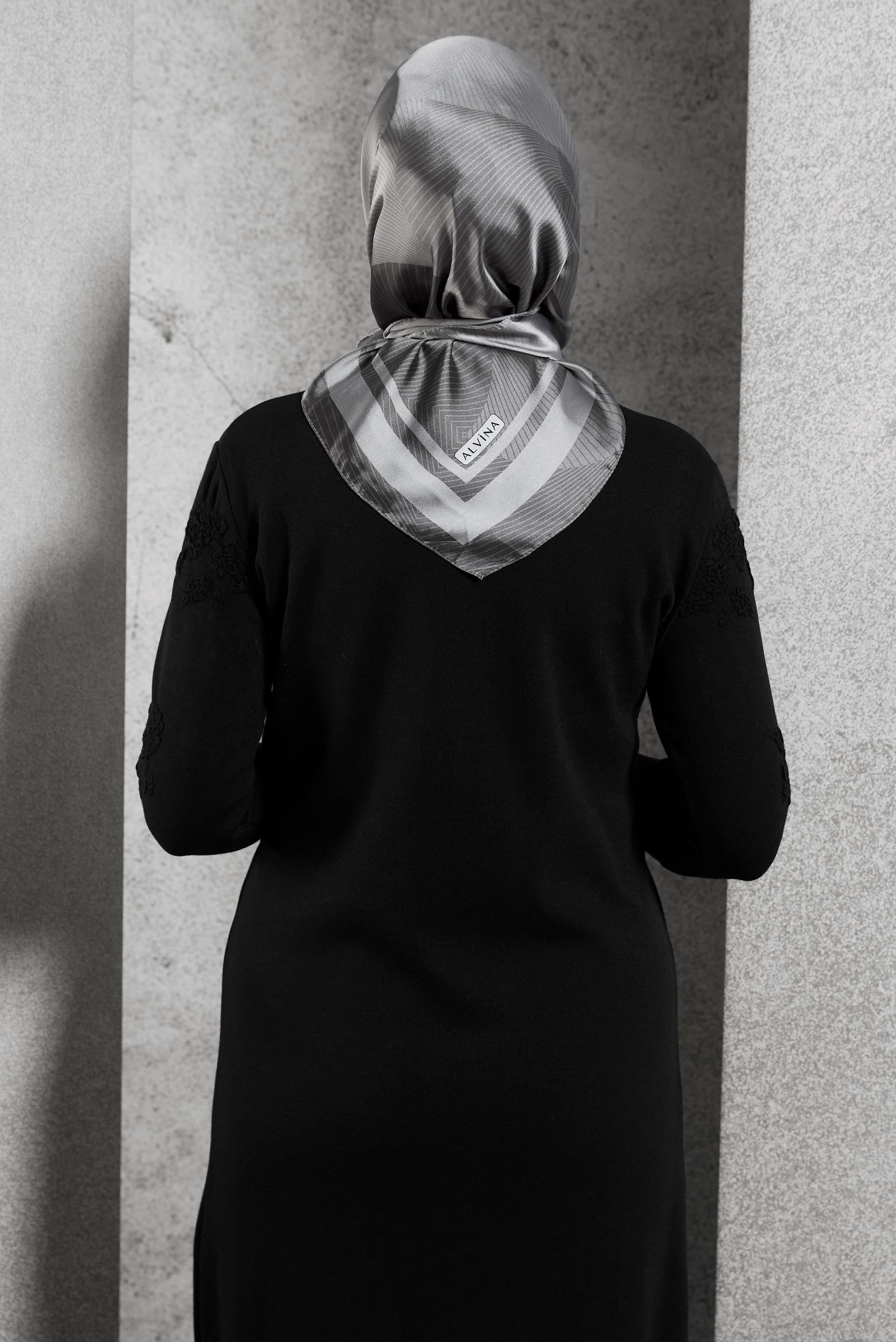 Hijab clothing GREY ALVINA SCARF 8402