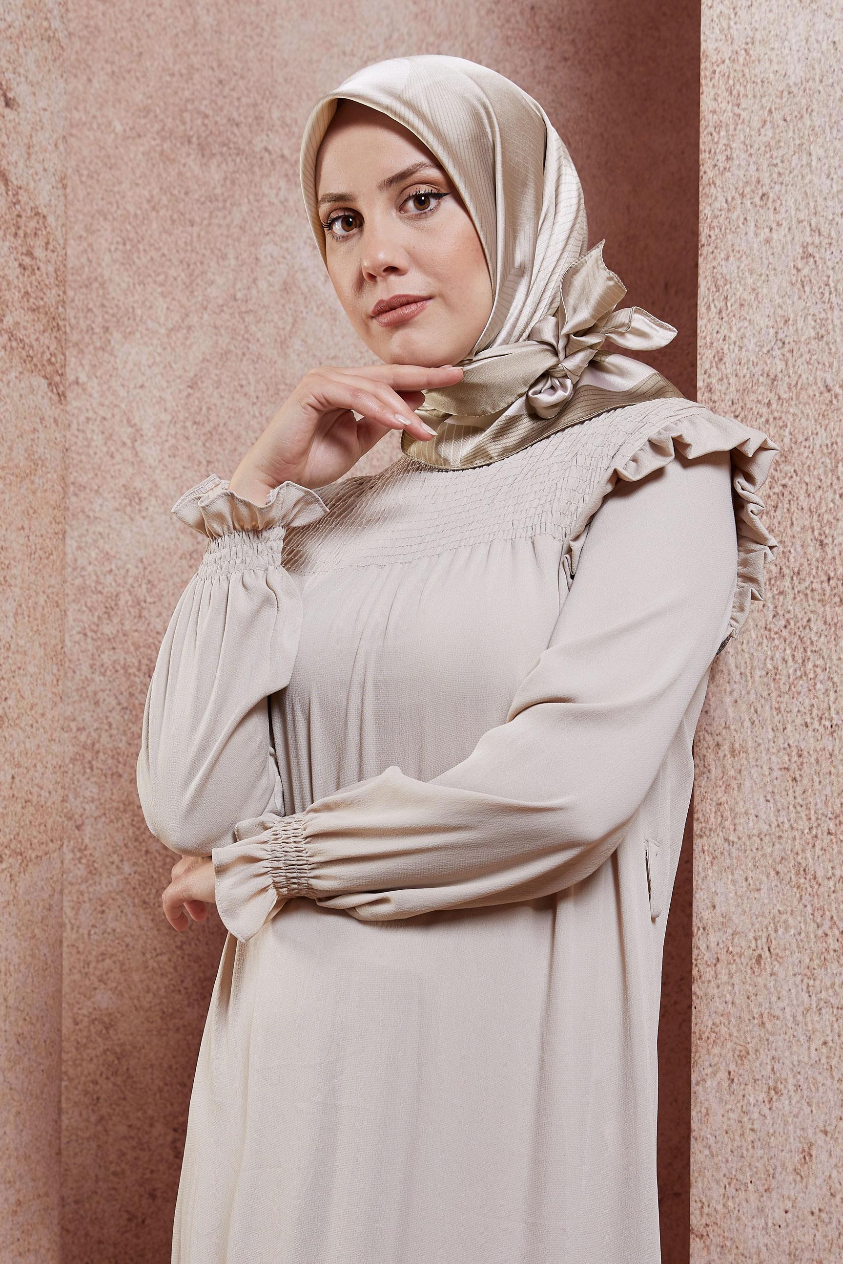 Tesettür giyim ALTIN ALVİNA EŞARP 8402