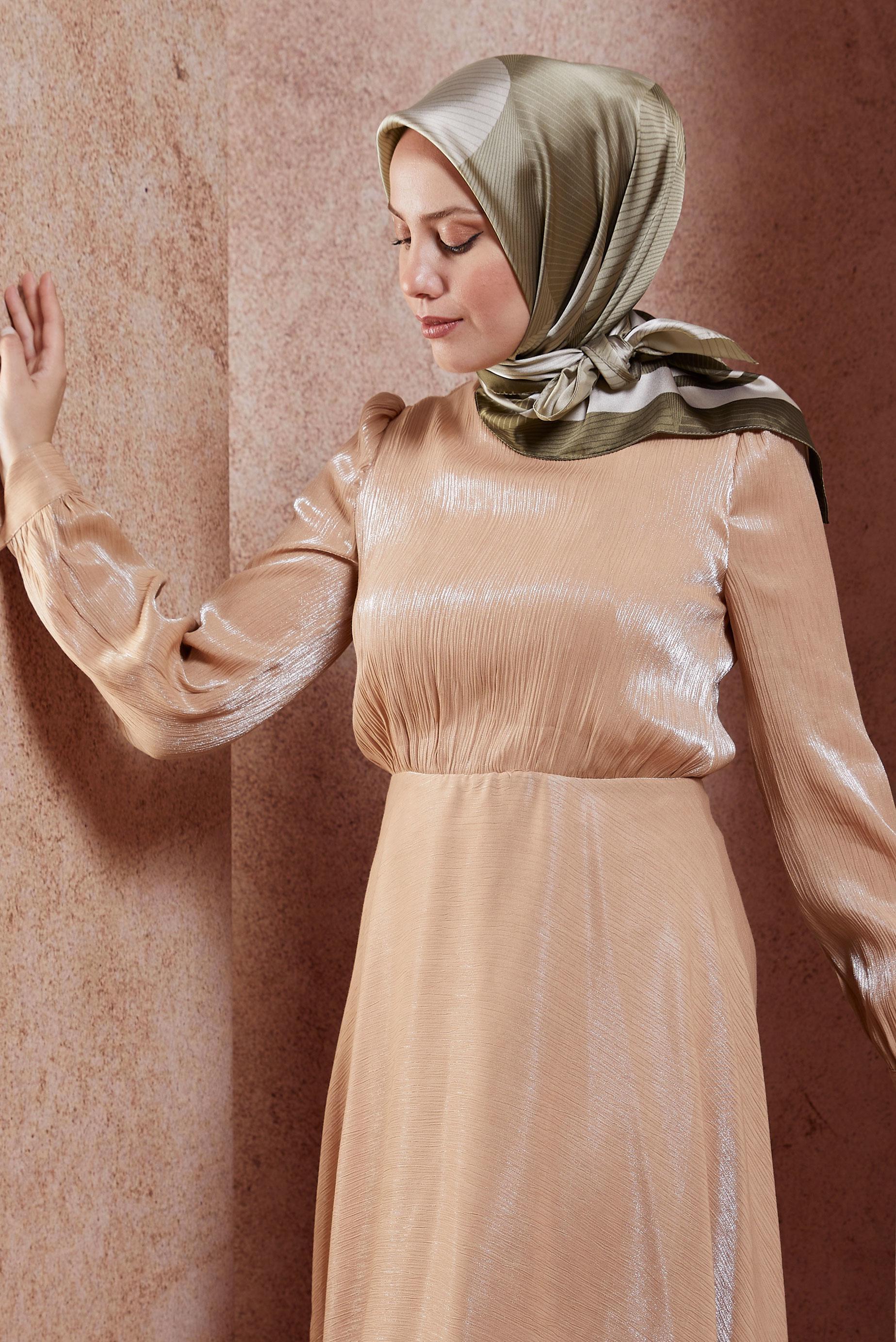 Tesettür giyim HAKİ ALVİNA EŞARP 8402