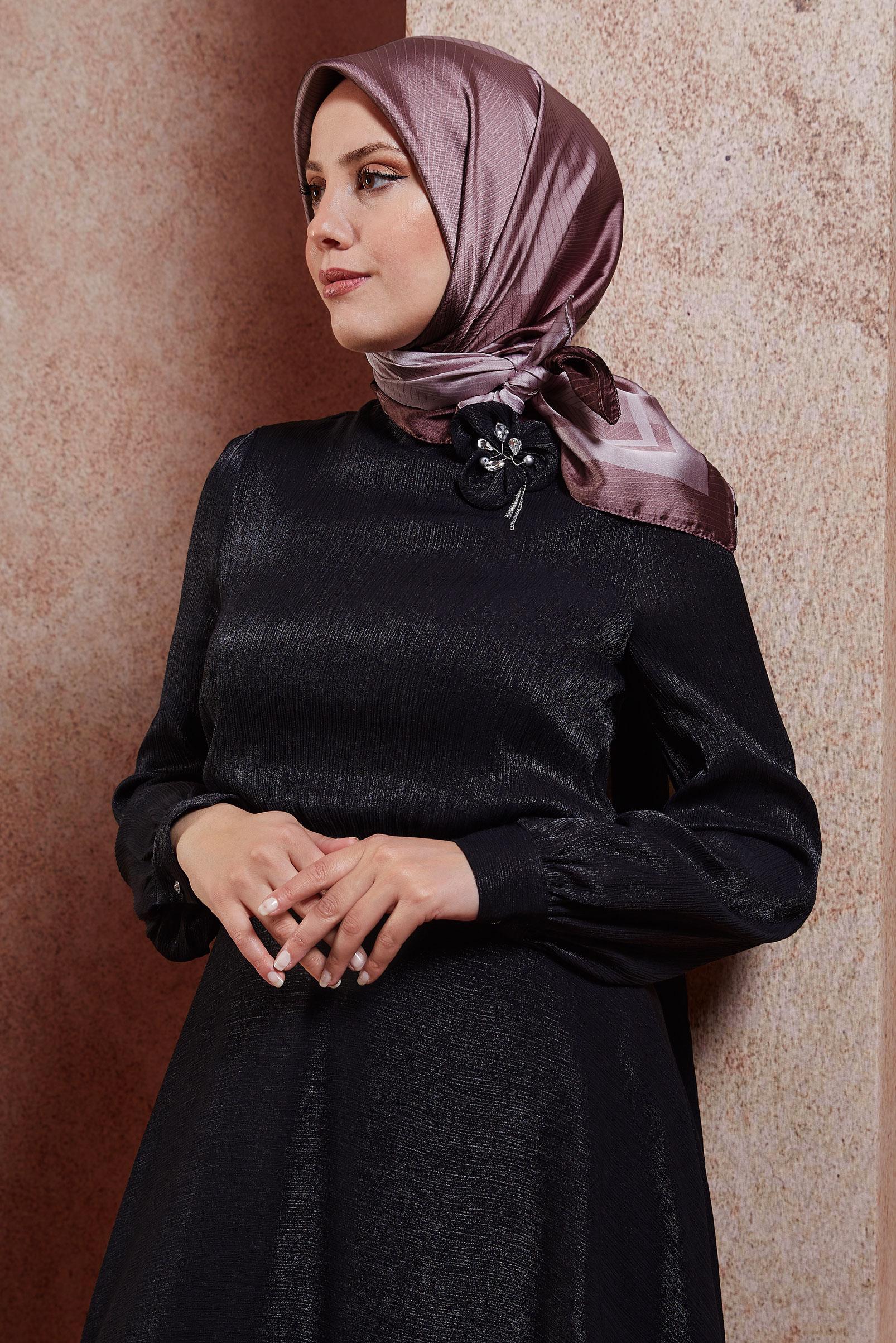 Tesettür giyim PUDRA ALVİNA EŞARP 8402