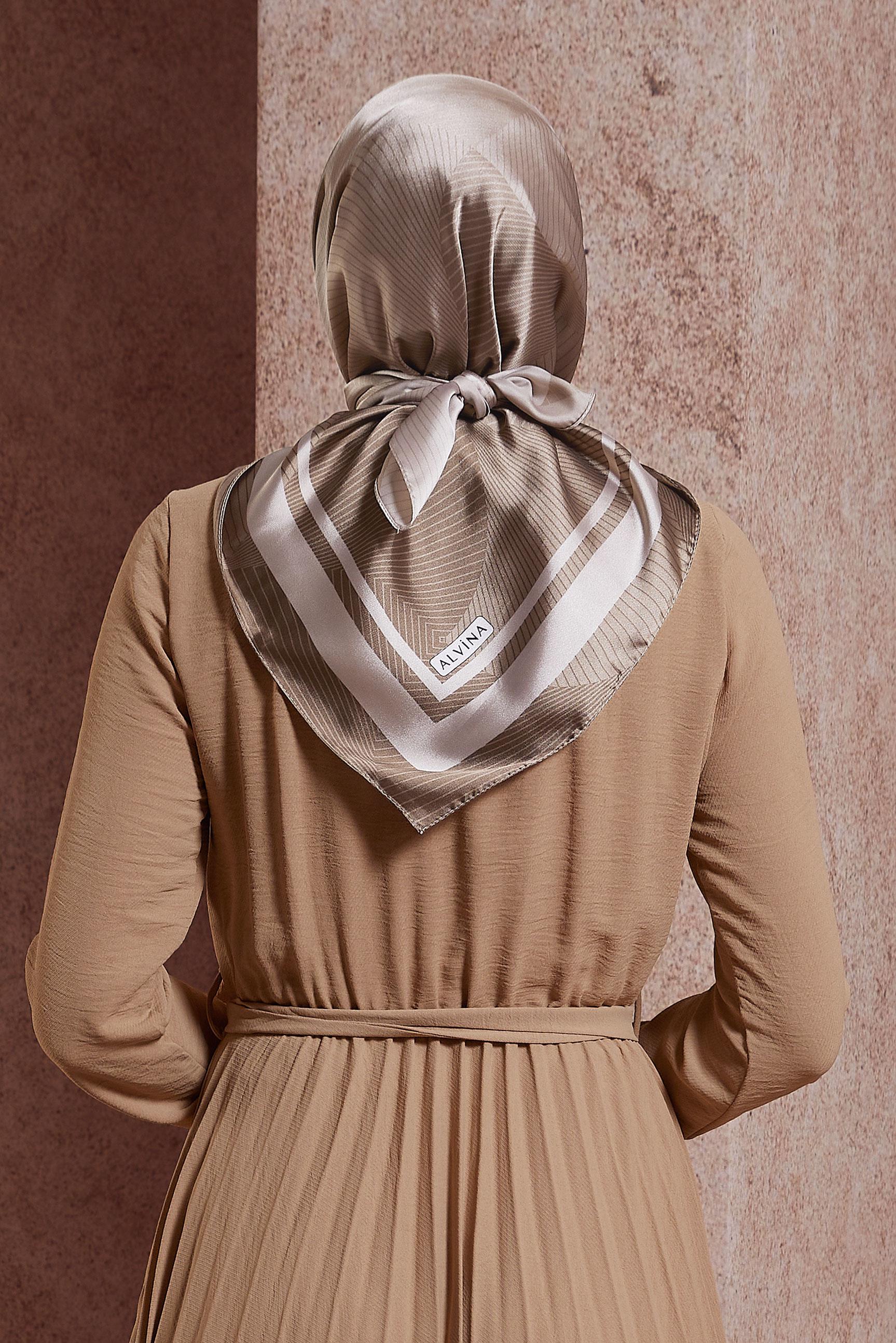 Tesettür giyim VİZON ALVİNA EŞARP 8402