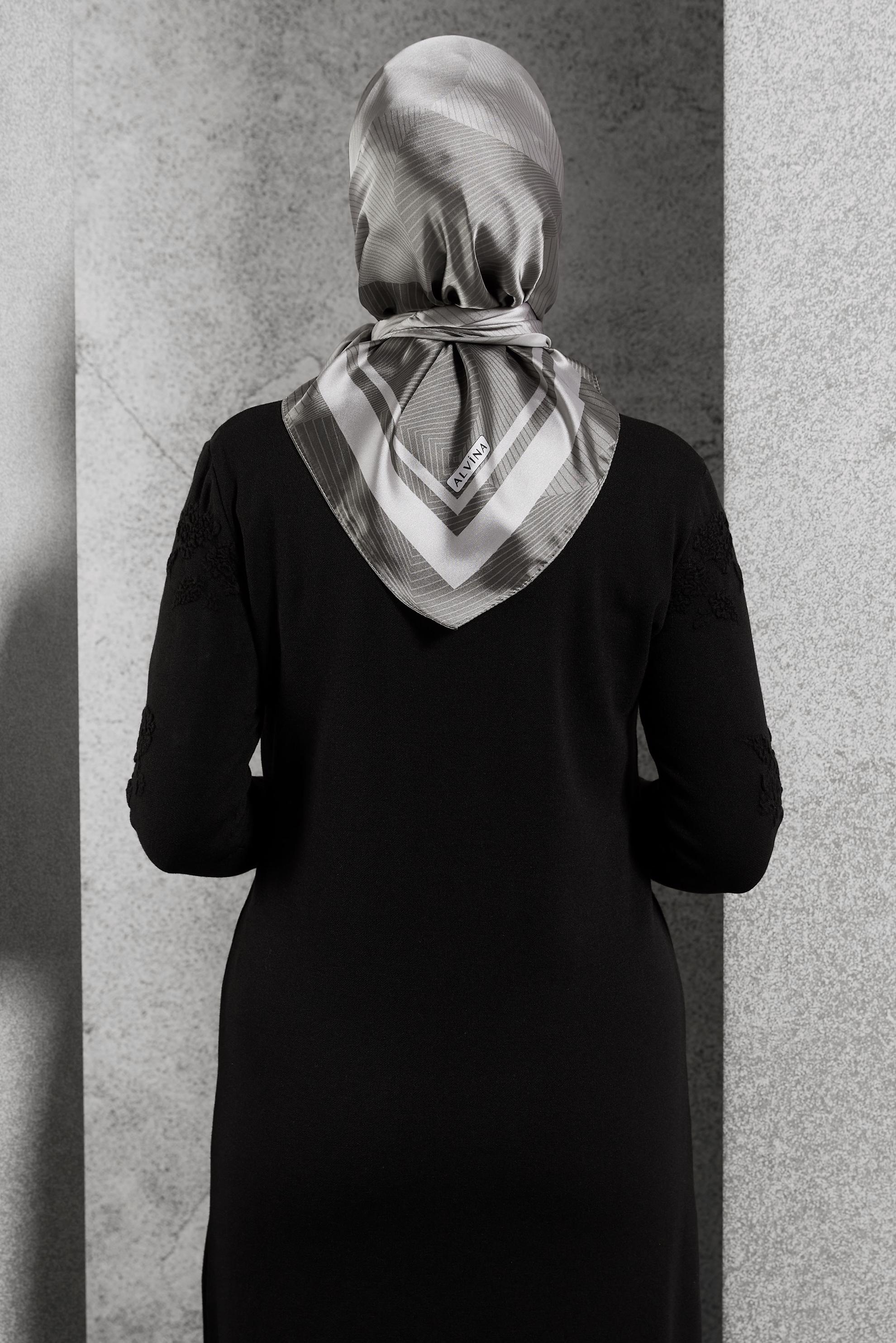 Hijab clothing GREY ALVINA SCARF 8402