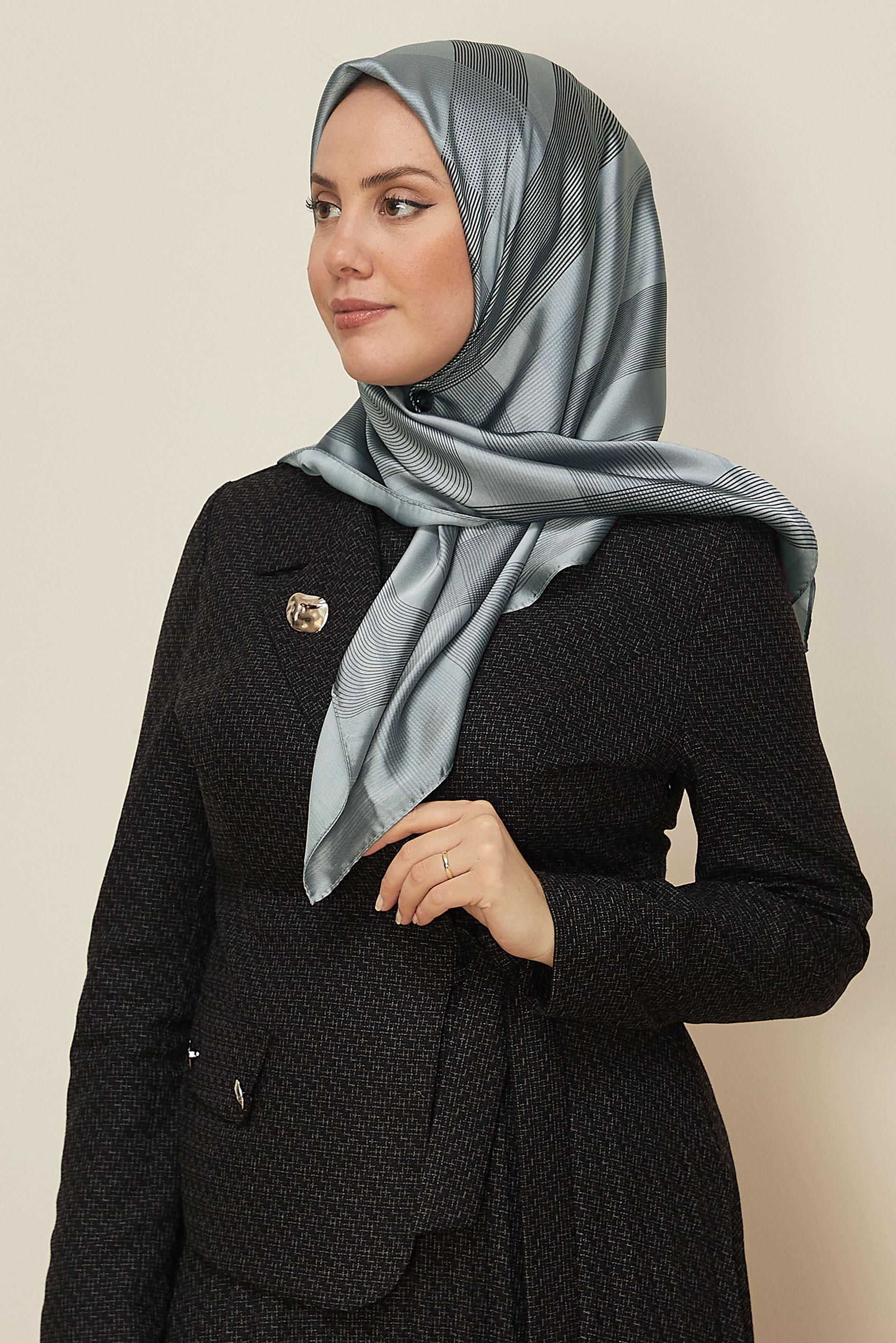 Tesettür giyim GRİ ALVİNA EŞARP 8403