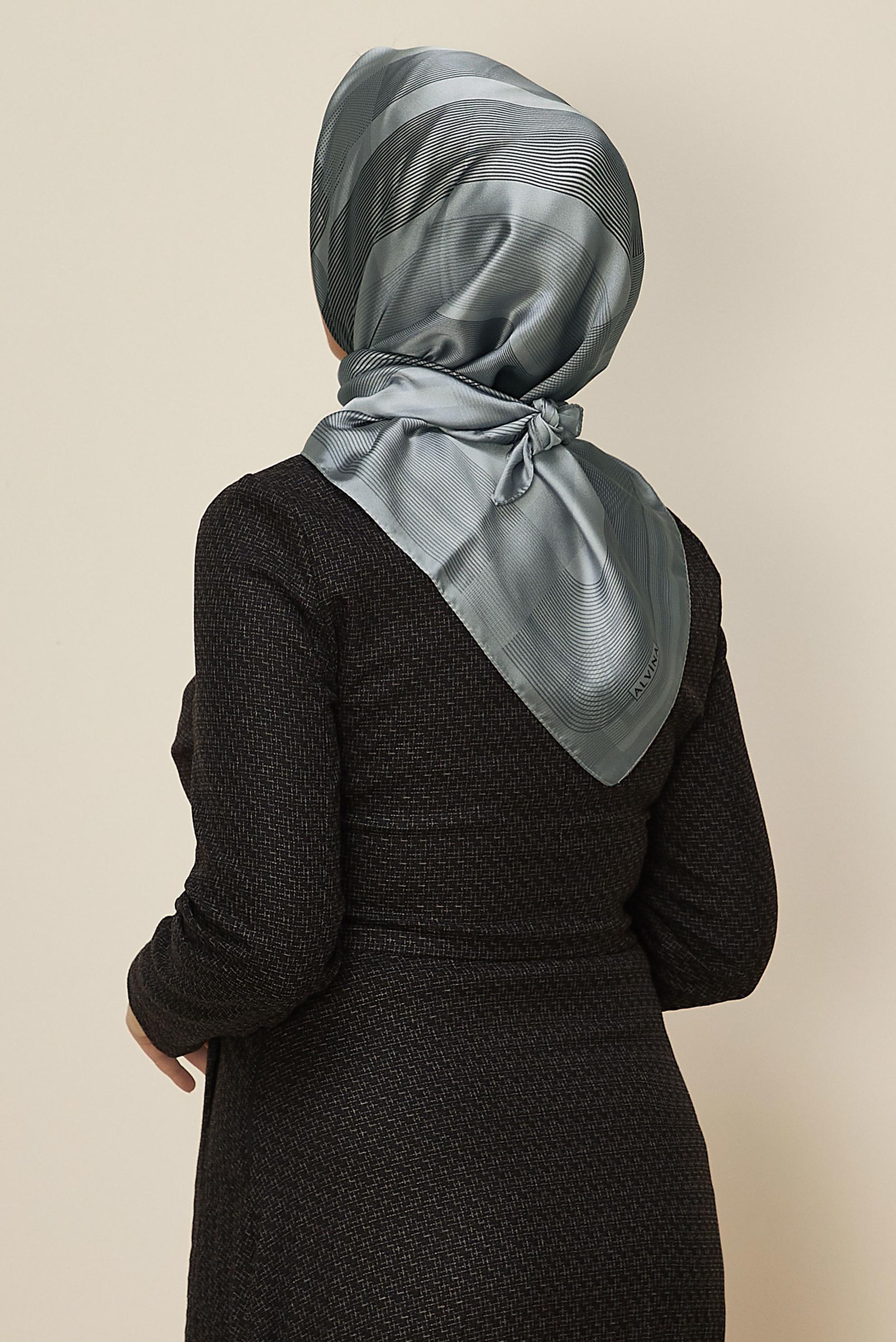Tesettür giyim GRİ ALVİNA EŞARP 8403