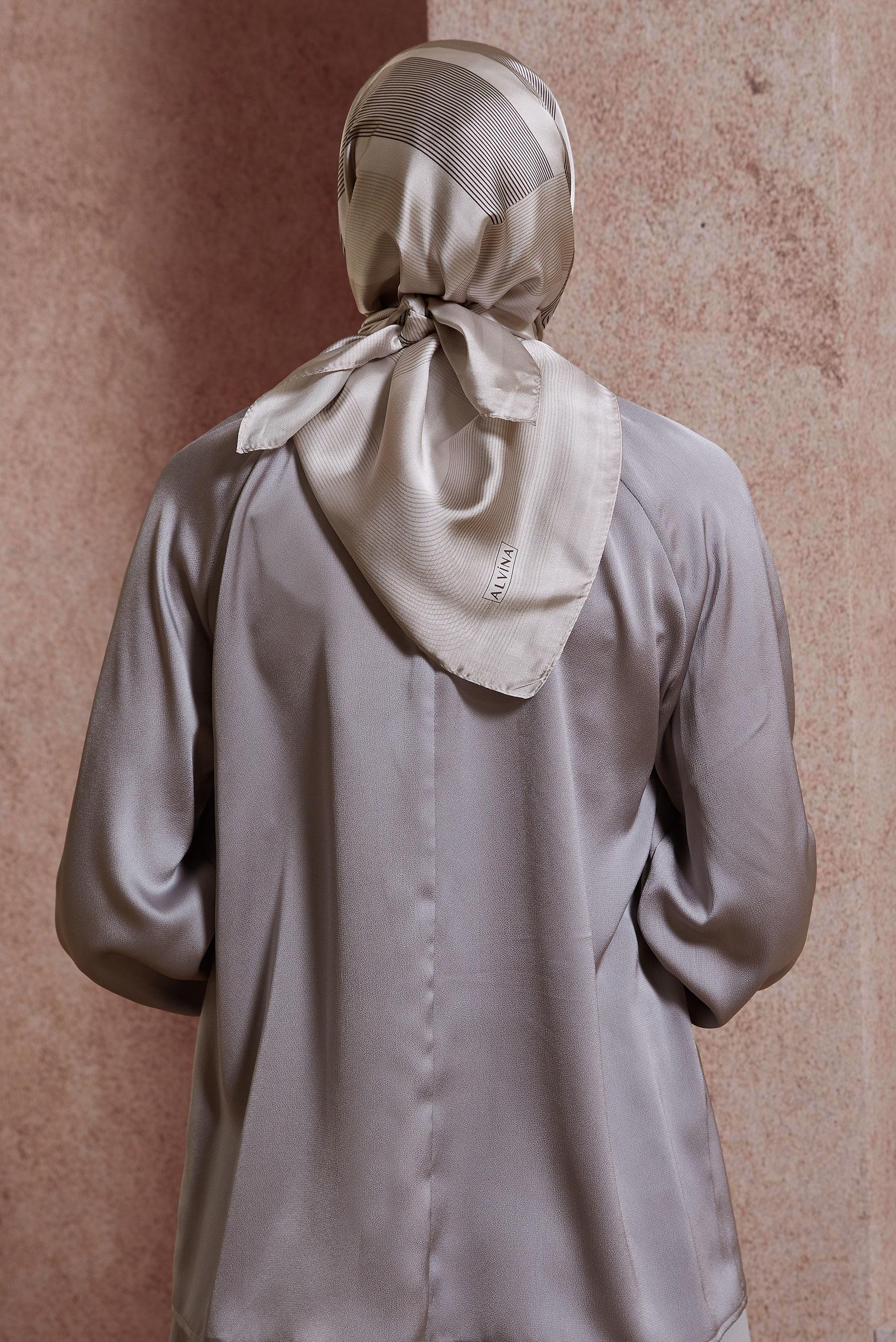 Tesettür giyim KAHVE ALVİNA EŞARP 8403