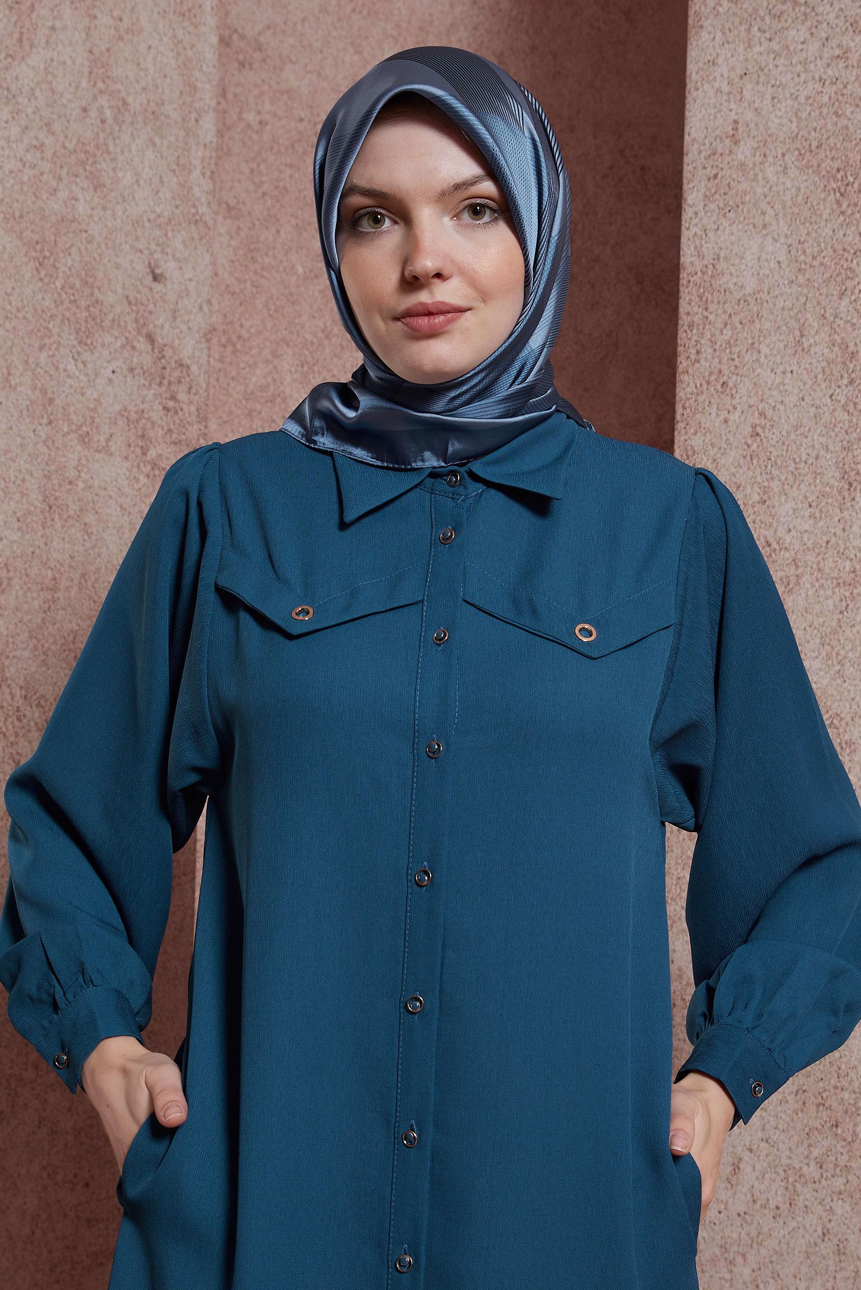 Tesettür giyim LACİVERT ALVİNA EŞARP 8403