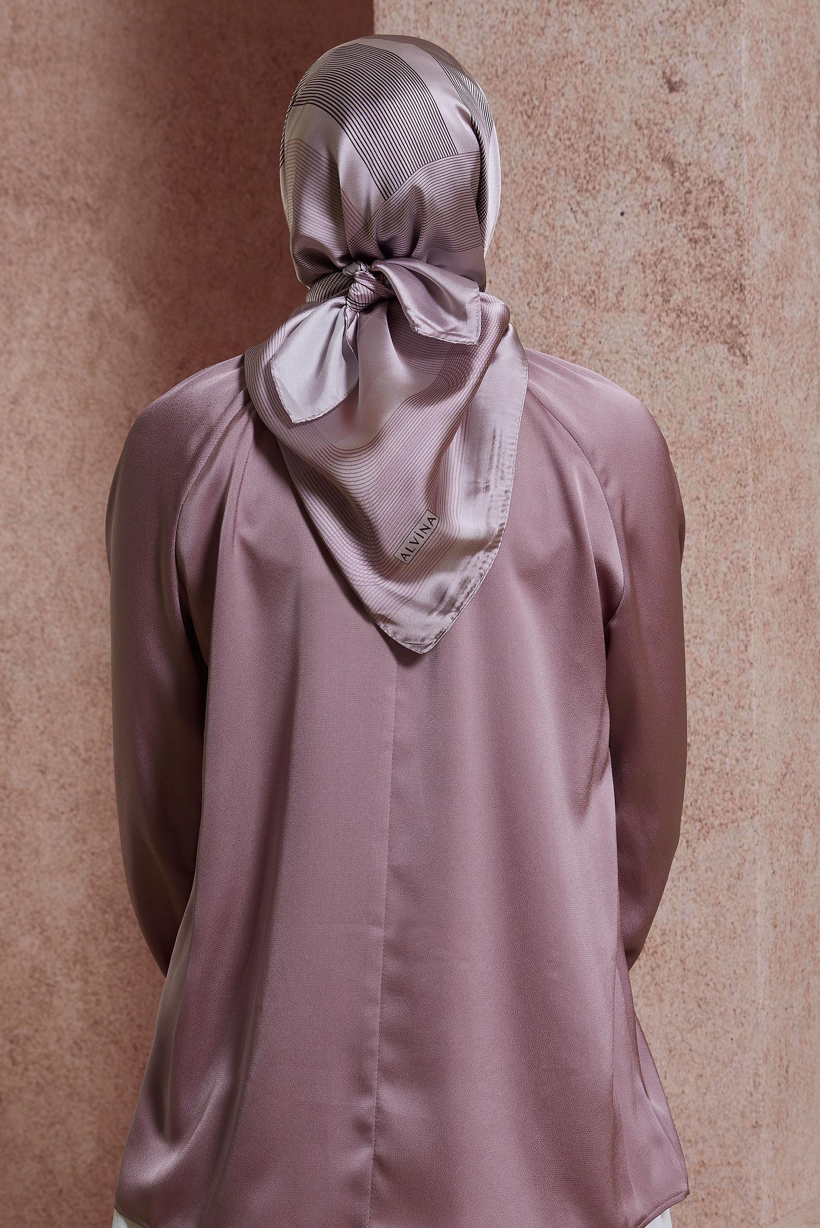 Tesettür giyim PUDRA ALVİNA EŞARP 8403